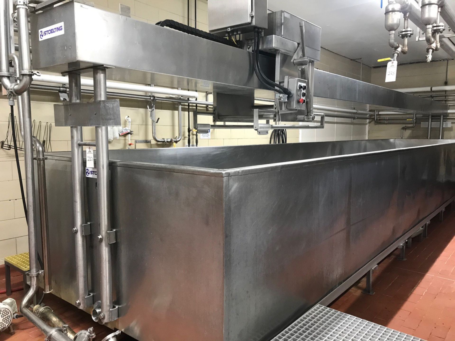 STOELTING CHEESE VAT, APPROXIMATELY 36 INCHES DEEP X 80 INCHES WIDE X 420 INCHES LO | Rig Fee: $3800