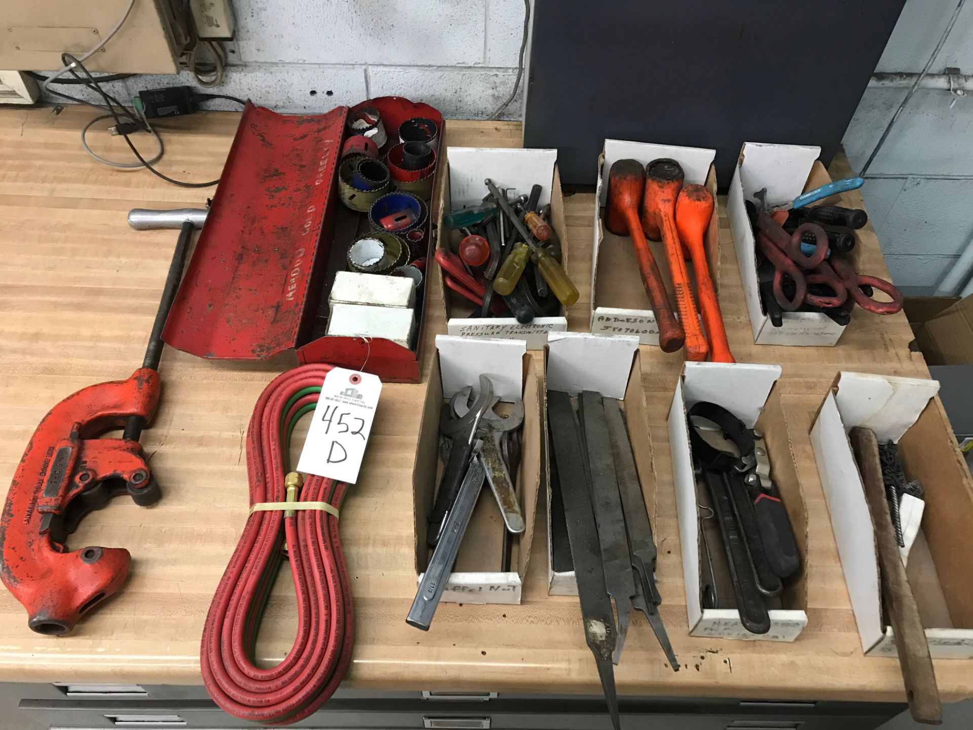 HAMMERS, FILES, WRENCHES, ALLEN WRENCHES, TIN SNIPS, PIPE CUTTER | Rig Fee: $10