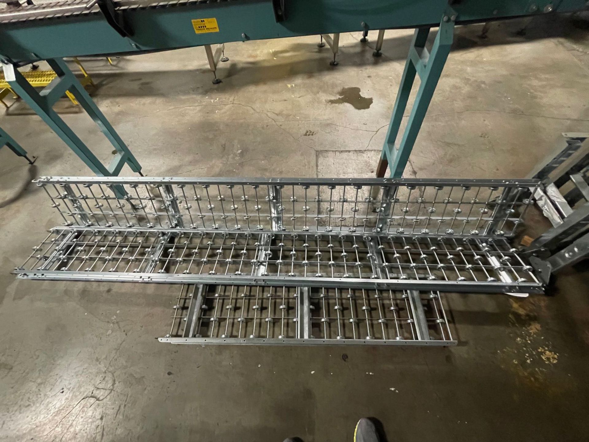 BRAND NEW CONVEYOR, 15" WIDE, (2) 10' SECTIONS AND 1 - 5' SECTION, WITH PEDESTAL | Rig Fee: 50