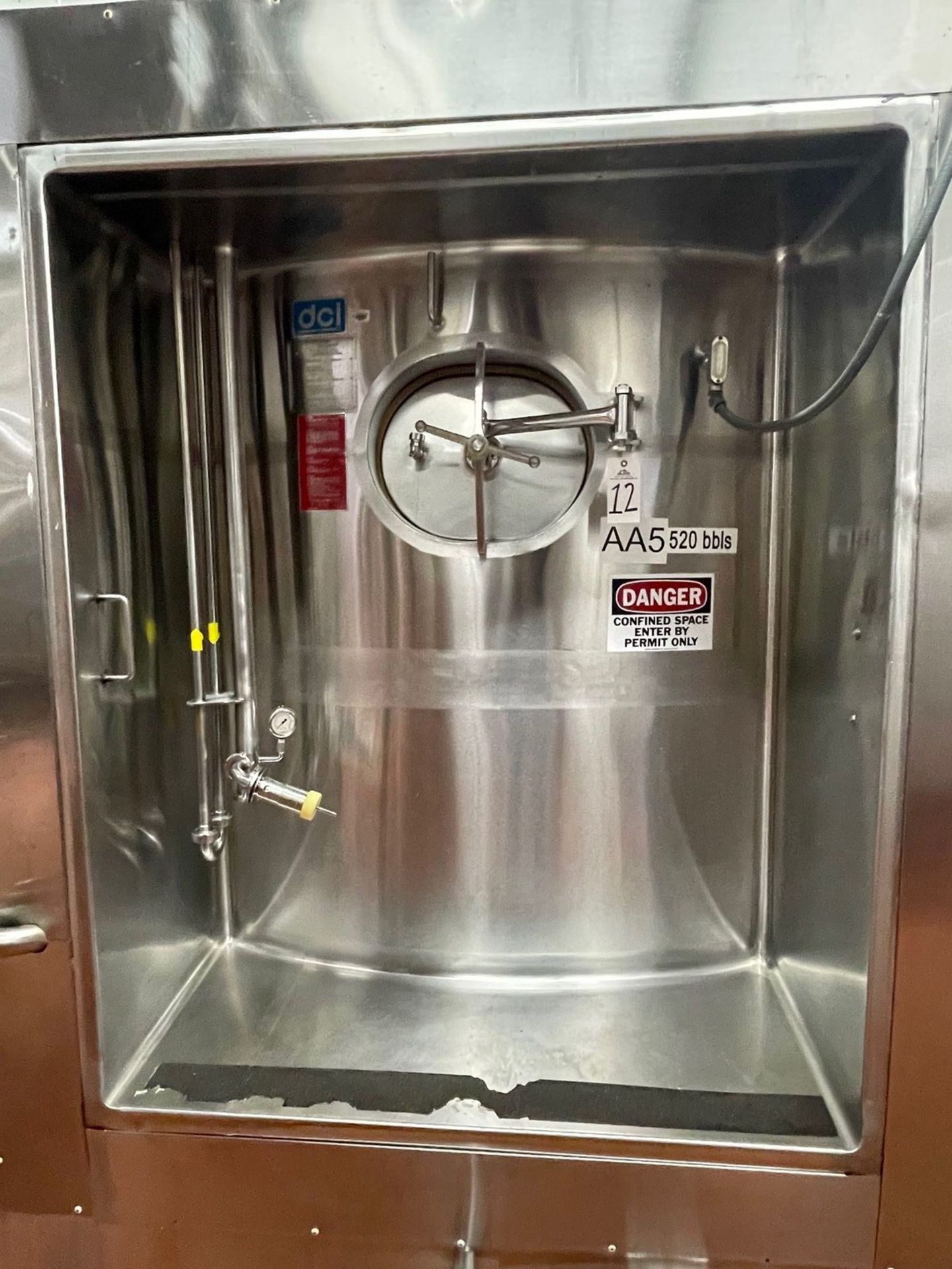 DCI 13,000 GALLON JACKETED SILO / FERMENTATION & AGING VESSEL, 75 PSI JACKET MAW | Rig Fee: 5500