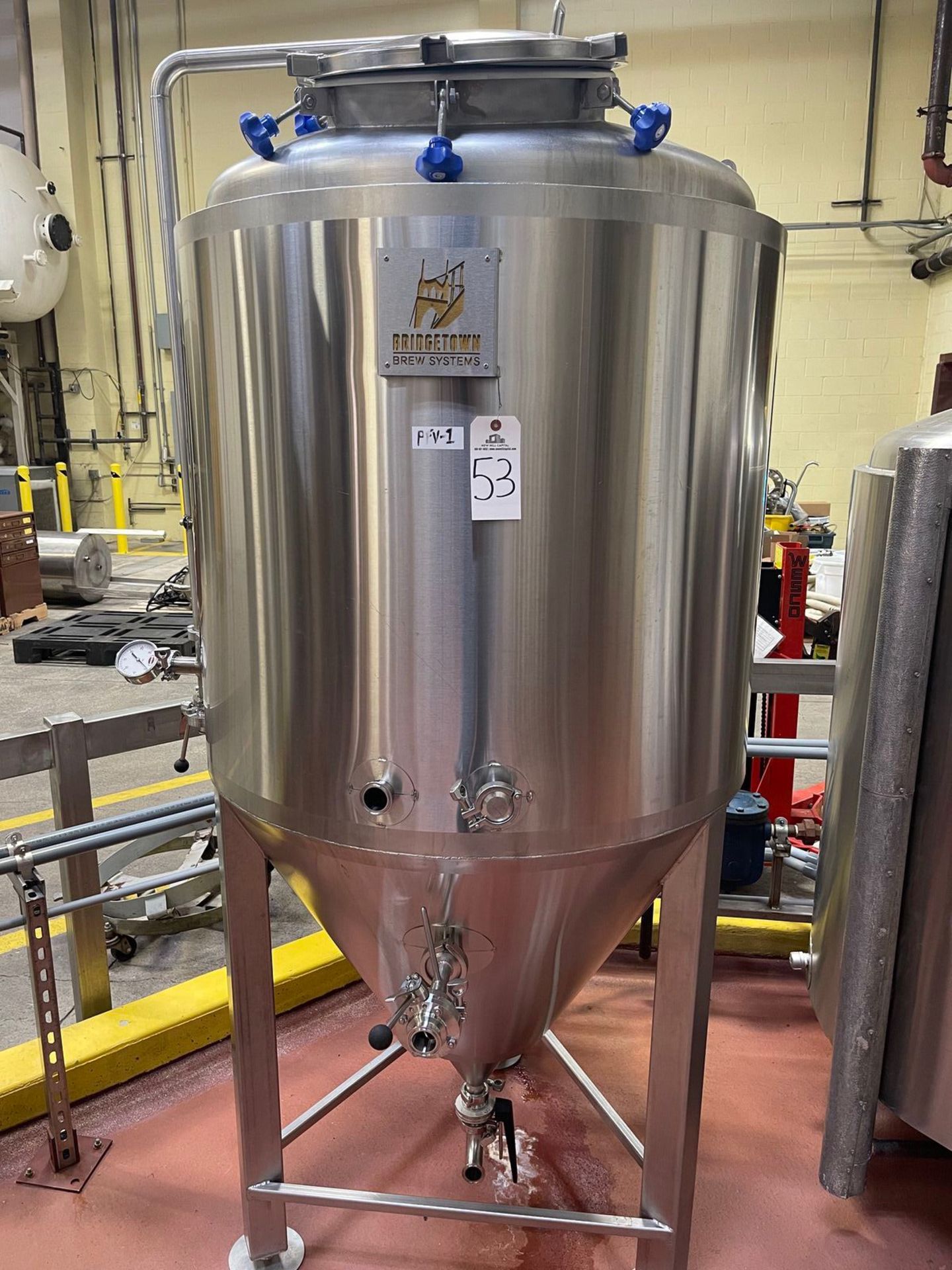 2015 BRIDGETOWN 5 BBL FERMENTER, JACKETED, S/N 4190, APPROX DIMS: 92" OAH X 46" | Rig Fee: 150