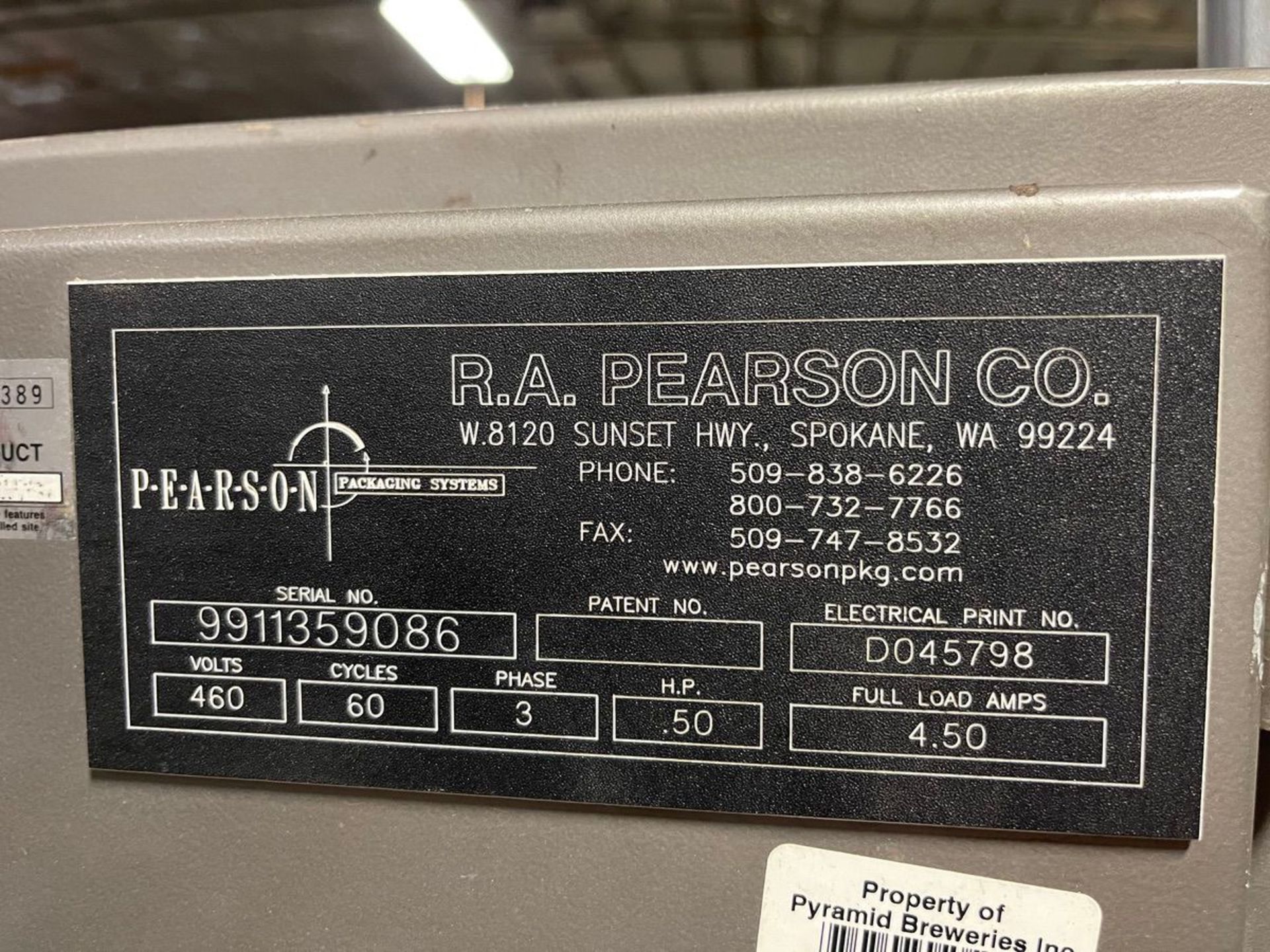 PEARSON S1135 MULTIPACKER, 3 PHASE, S/N 9911359086 | Rig Fee: 450 - Image 4 of 6