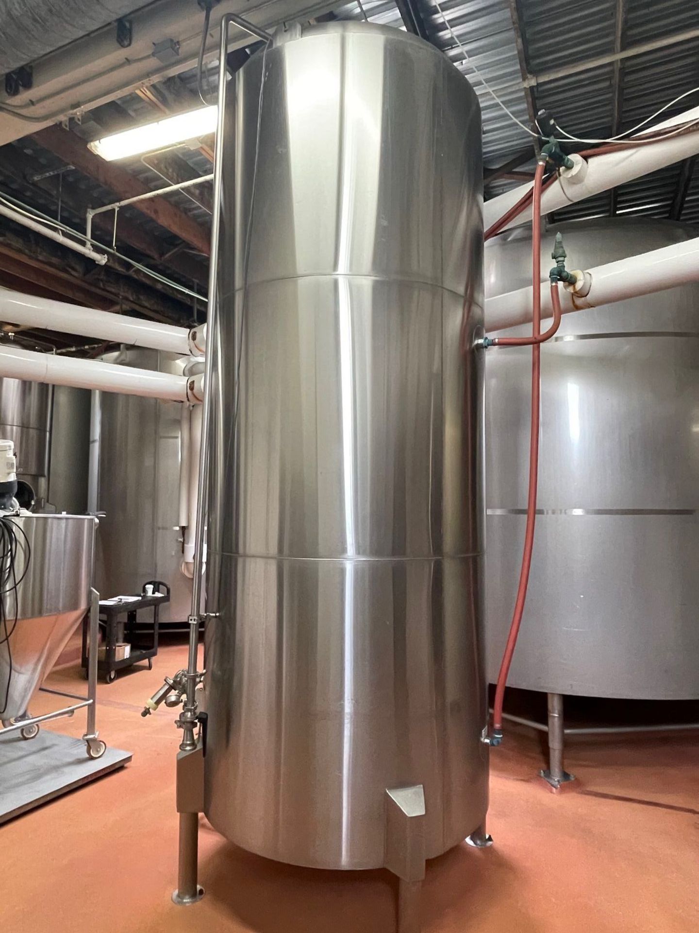 JVNW 40 BBL YEAST TANK (1250 GALLON TANK), JACKETED, APPROX DIMS: 14'2" OAH X 64 | Rig Fee: 650 - Image 2 of 5