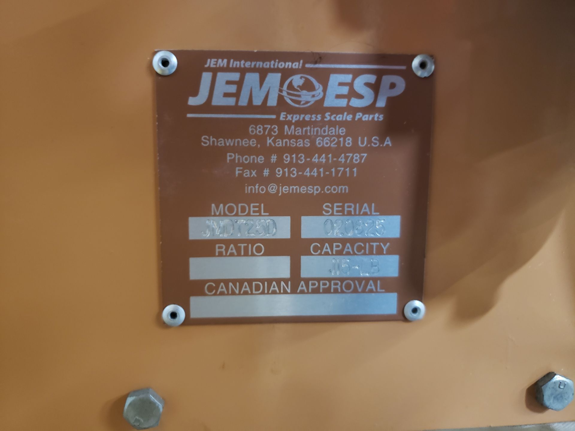 Jem Esp 125 lb. Bagging Scale, M# JMDT25D, S/N 020825 | Rig Fee: $25 - Image 2 of 3