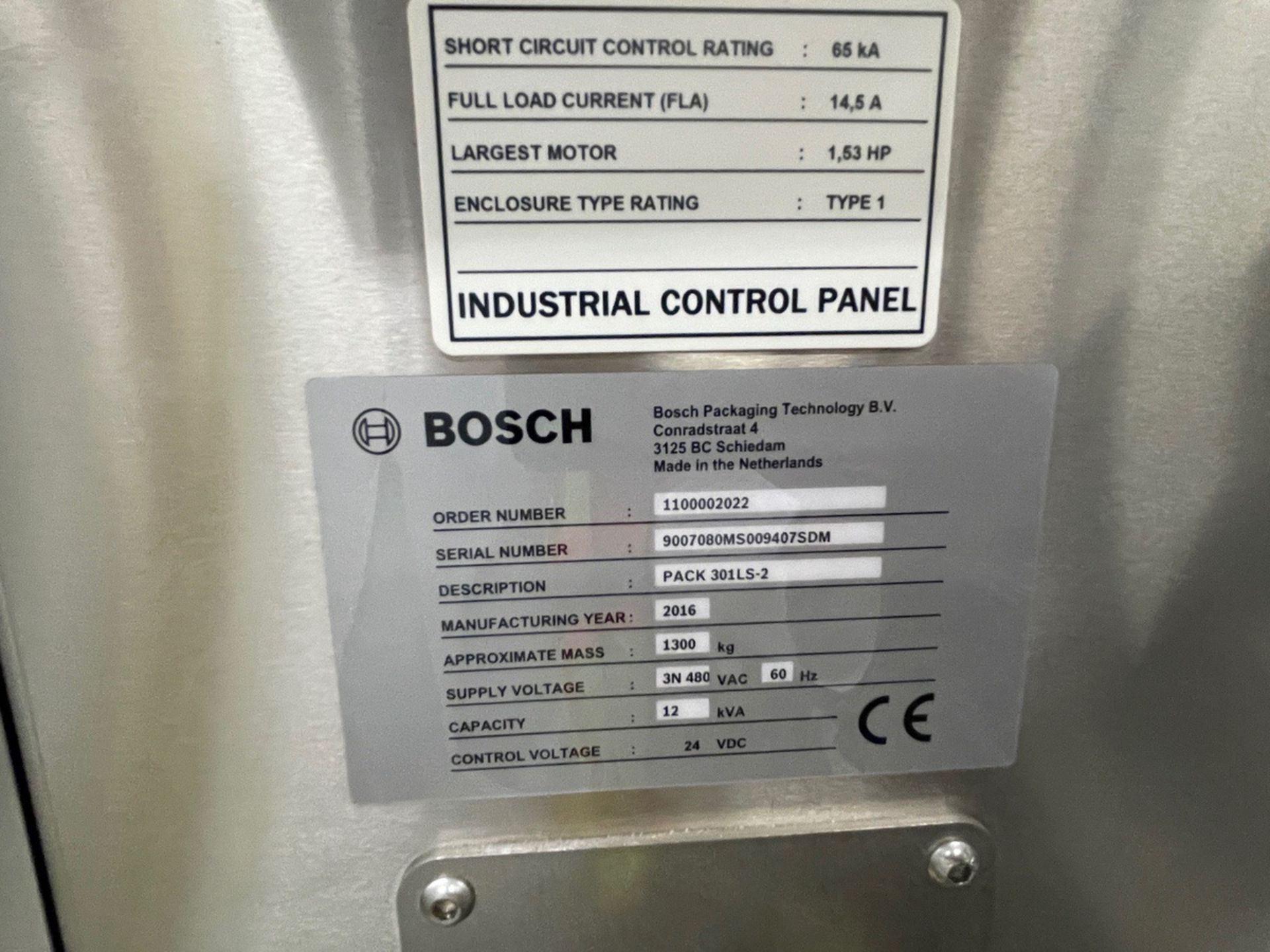 2016 Bosch Pack 301LS Slug Packging Flow Wrapper, S/N: 9007080MS099 - Subj to Bulk | Reqd Rig: $1500 - Image 7 of 11