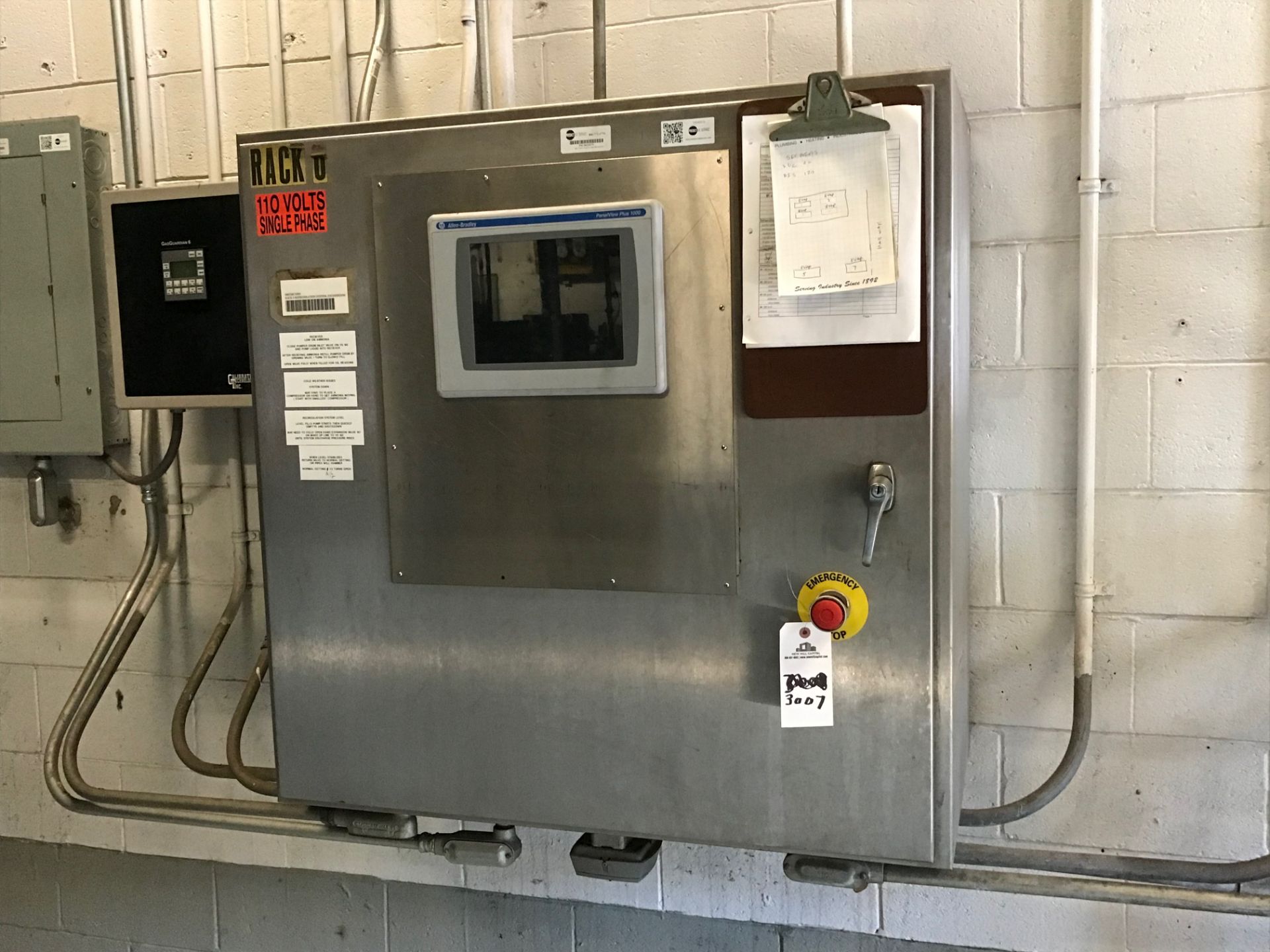 Ammonia Control Panel with Allen Bradley Panelview Plus 1000 | Reqd Rig: See Desc