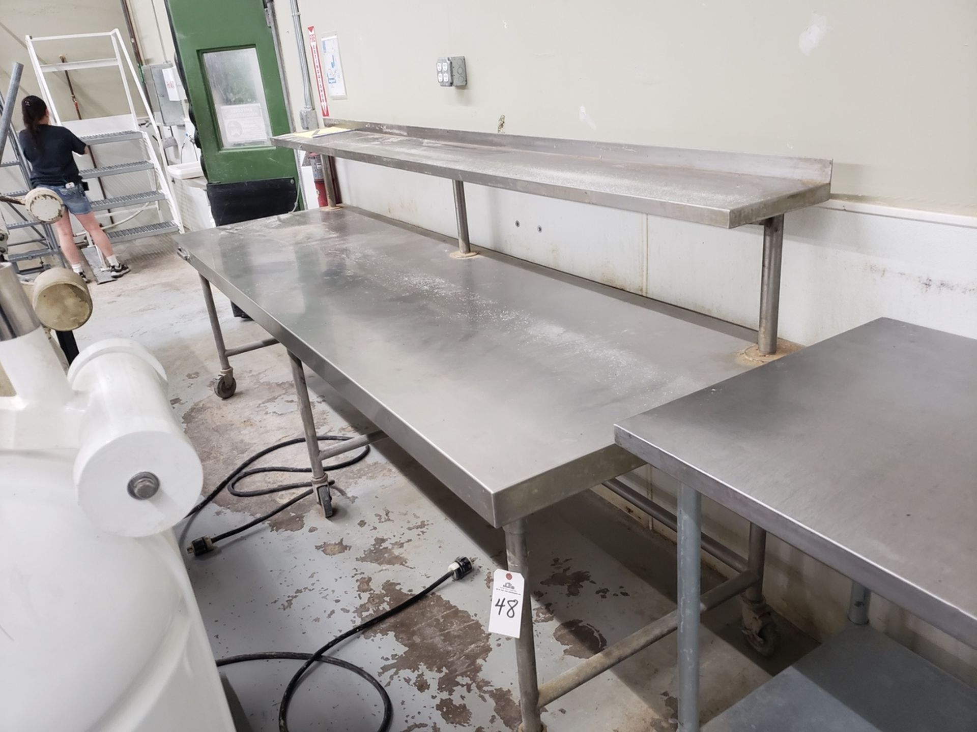 Stainless Steel Work Benches, 37" x 10' | Rig Fee: $50