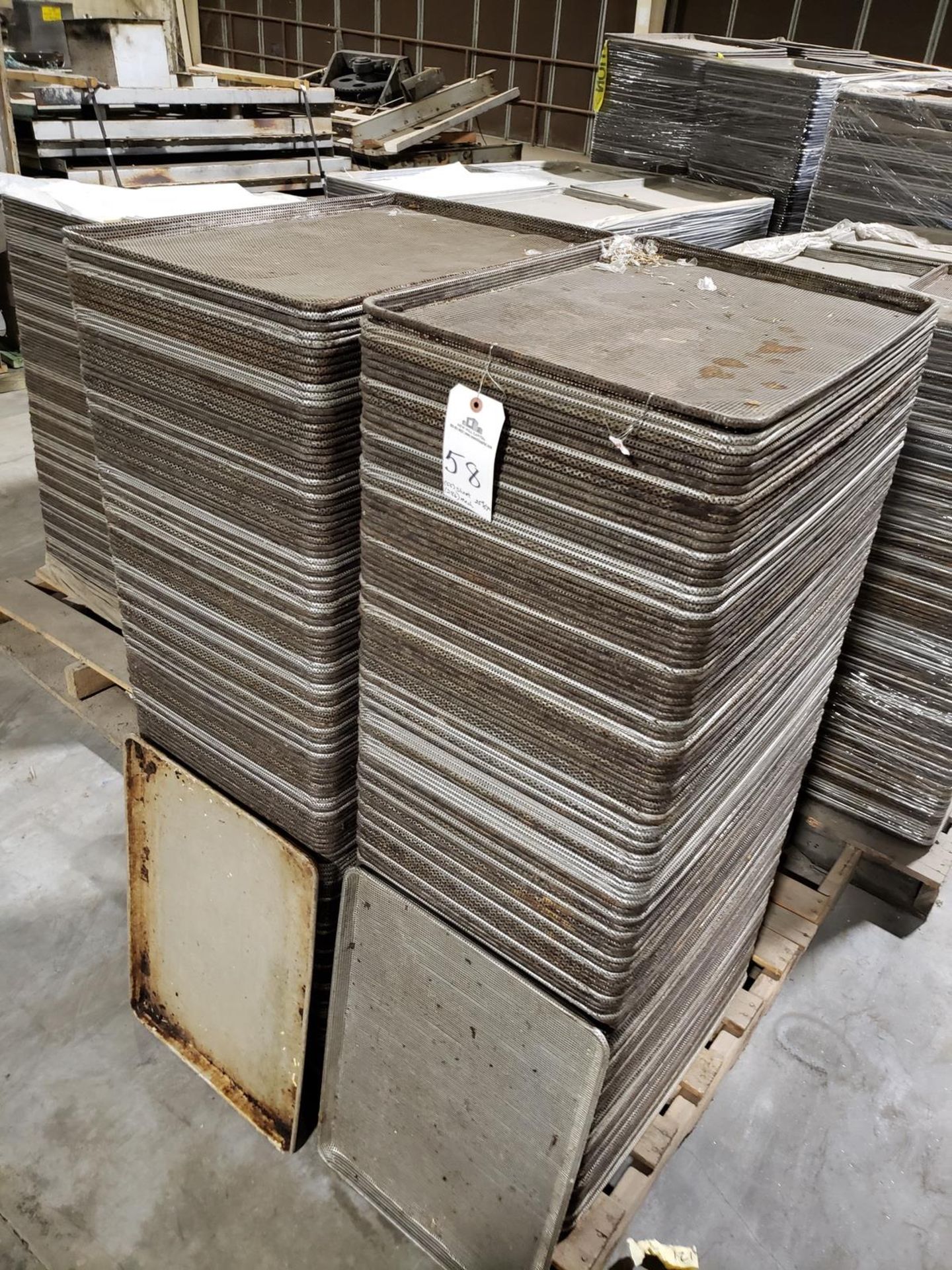 Lot of Baking Sheets, (286) Perforated, (55) Solid | Rig Fee: $75