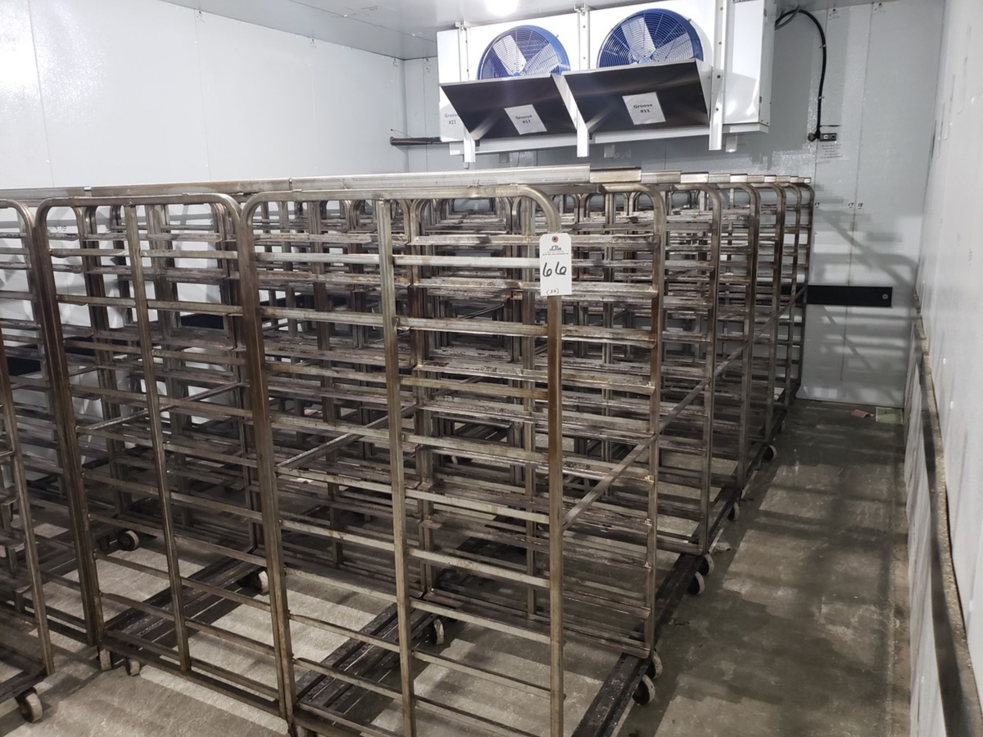 Lot of (24) Bakery Oven Racks, 30" W x 70" T, 6" Tier Hight, 10 Tier | Rig Fee: $500