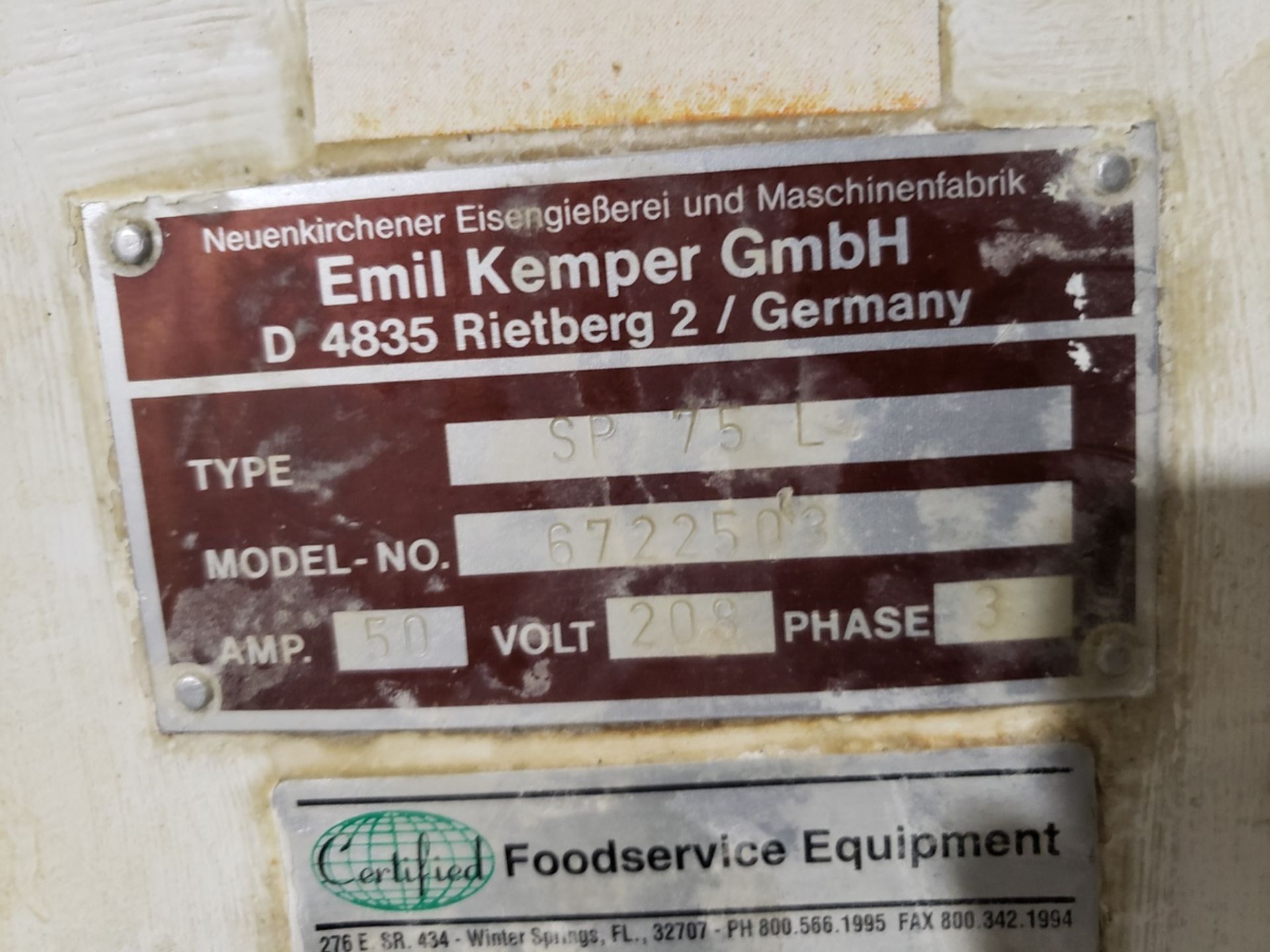 Emil Kemper Mixer, M# SP75L | Rig Fee: $250 - Image 2 of 2