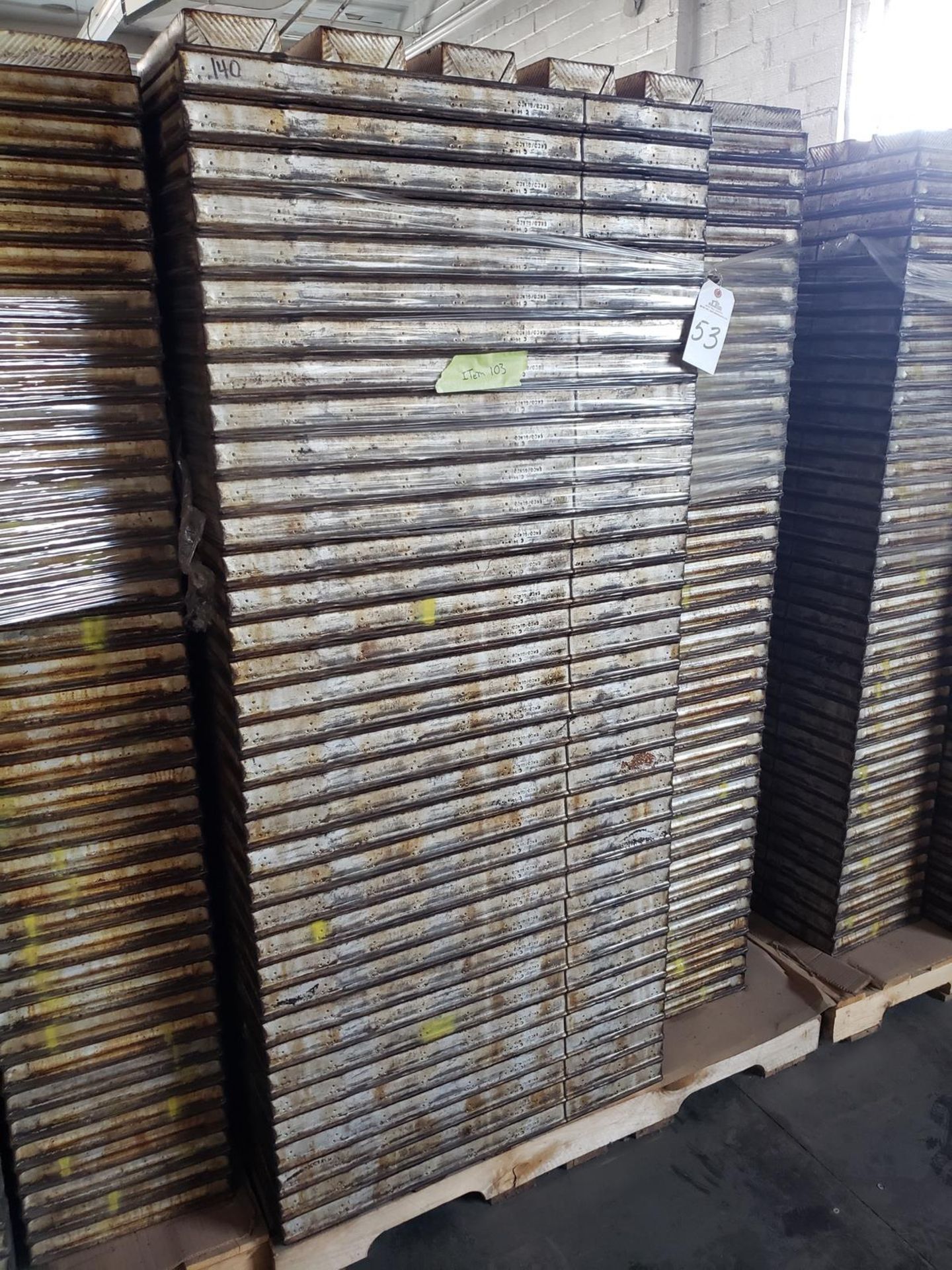 Lot of approx. 140 4 1/2" X 12" 5 Strap Bread Baking Pans | Rig Fee: $100