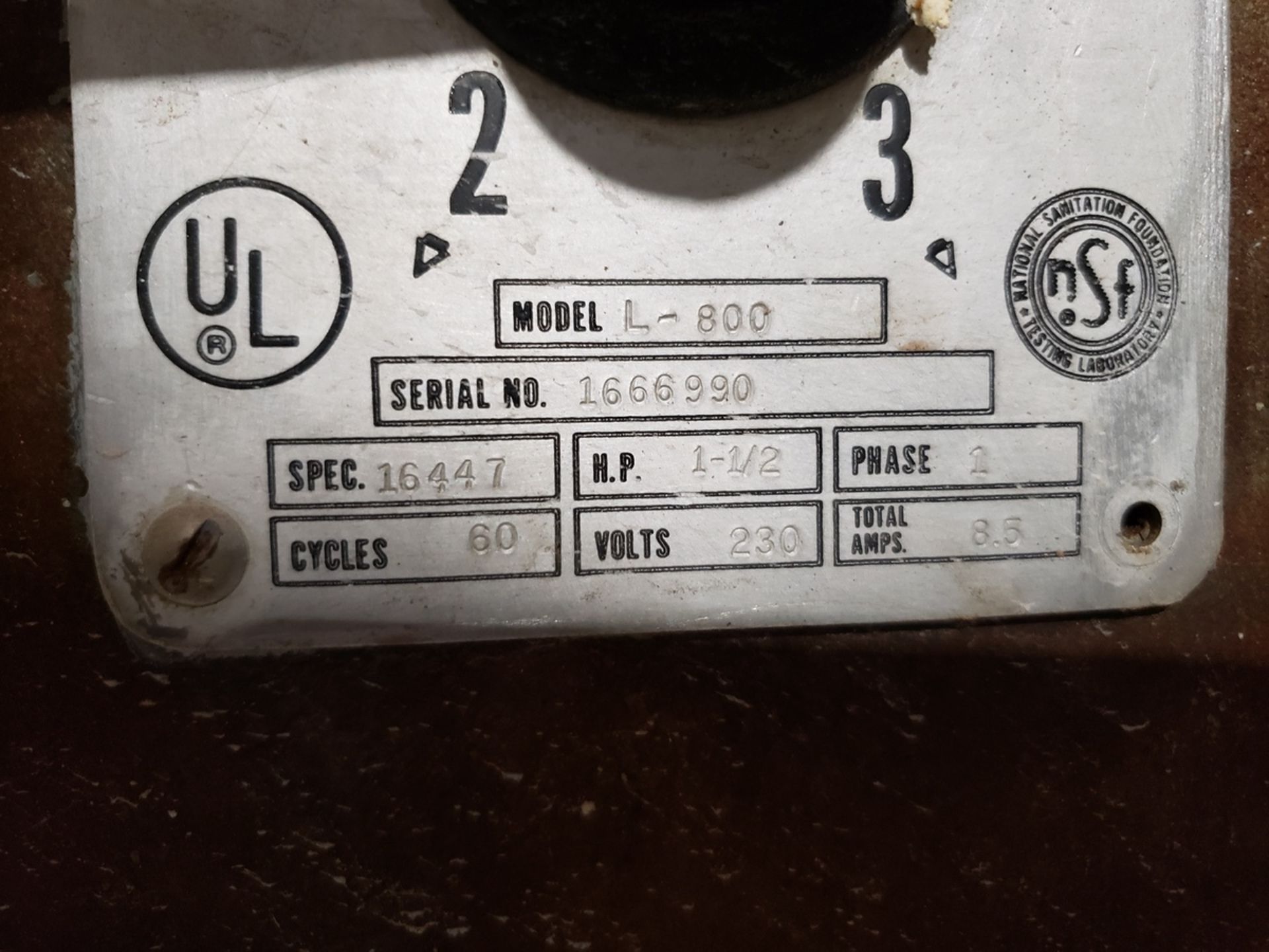 Hobart Mixer, M# L-800, S/N 1666990 | Rig Fee: $200 - Image 2 of 3