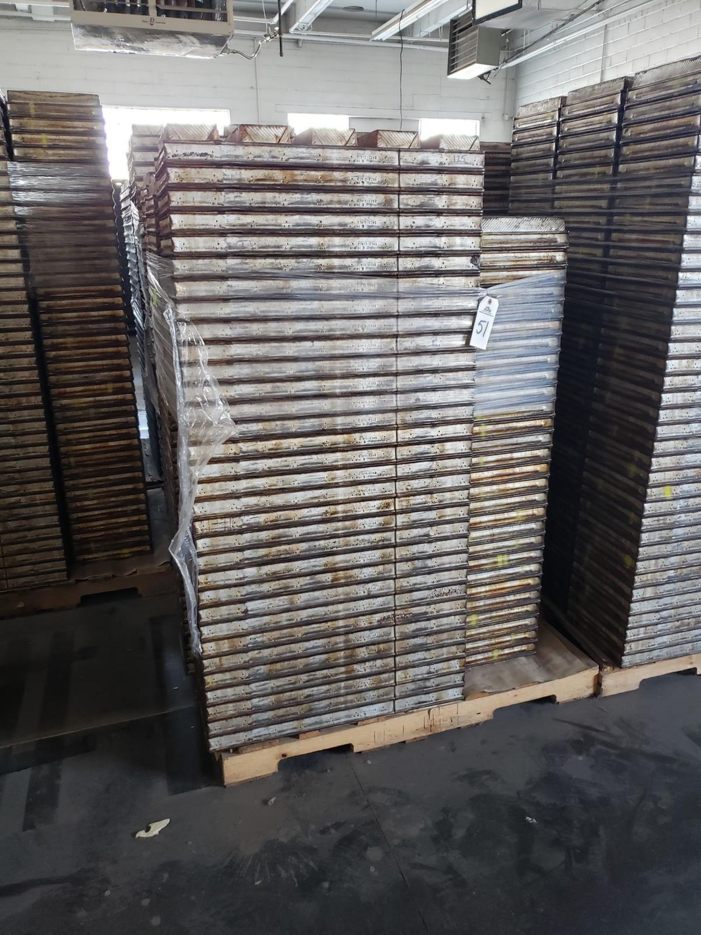 Lot of approx. 140 4 1/2" X 12" 5 Strap Bread Baking Pans | Rig Fee: $100