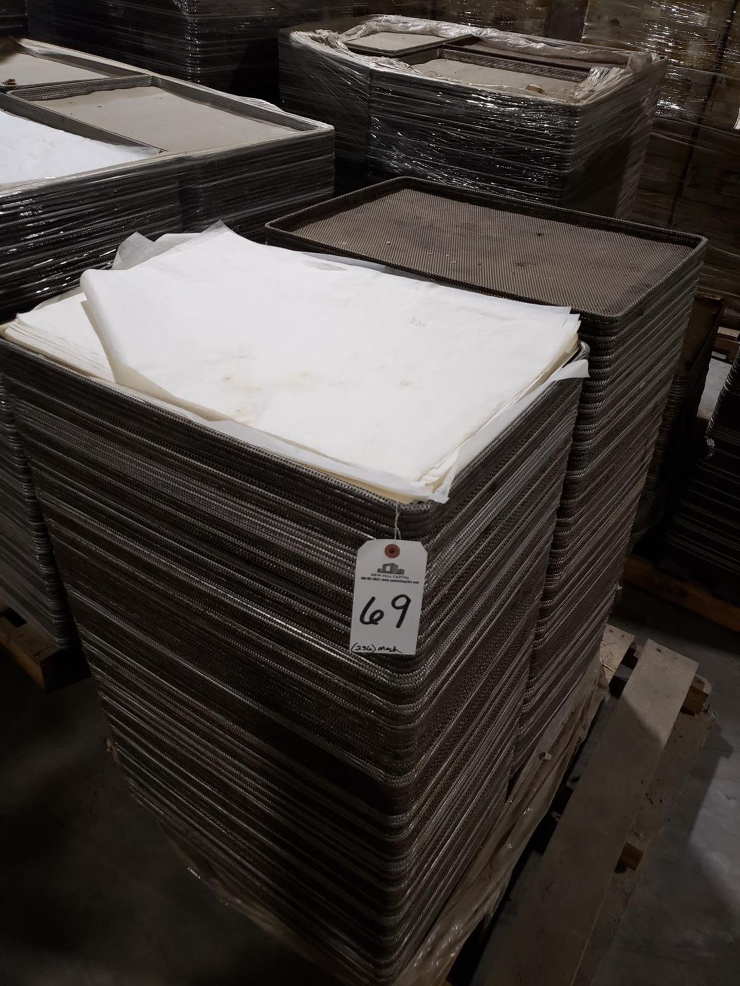 Lot of (236) Perforated Baking Sheets | Rig Fee: $75