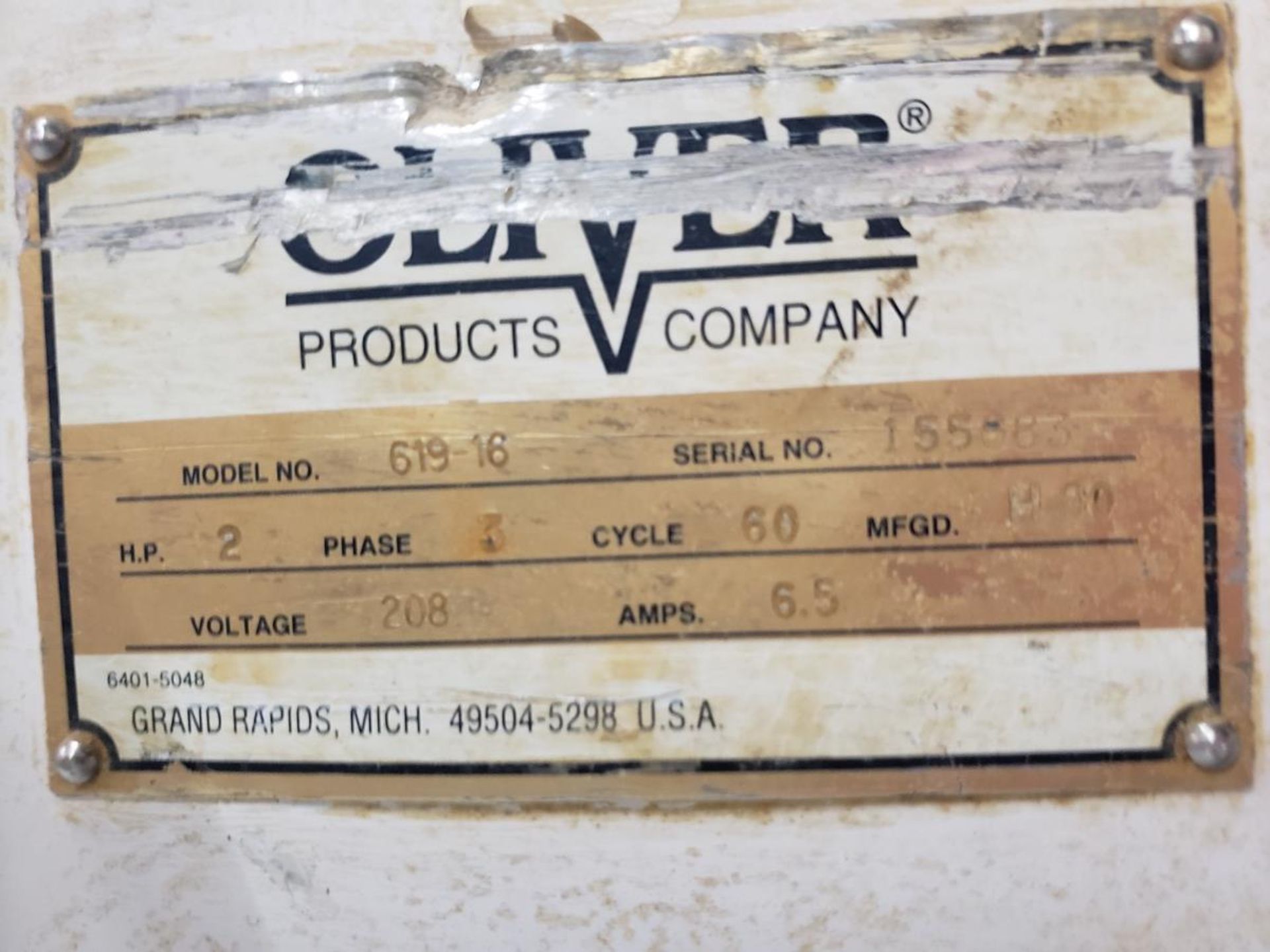 Oliver Dough Divider, M# 619-16, S/N 155883 | Rig Fee: $75 - Image 2 of 2