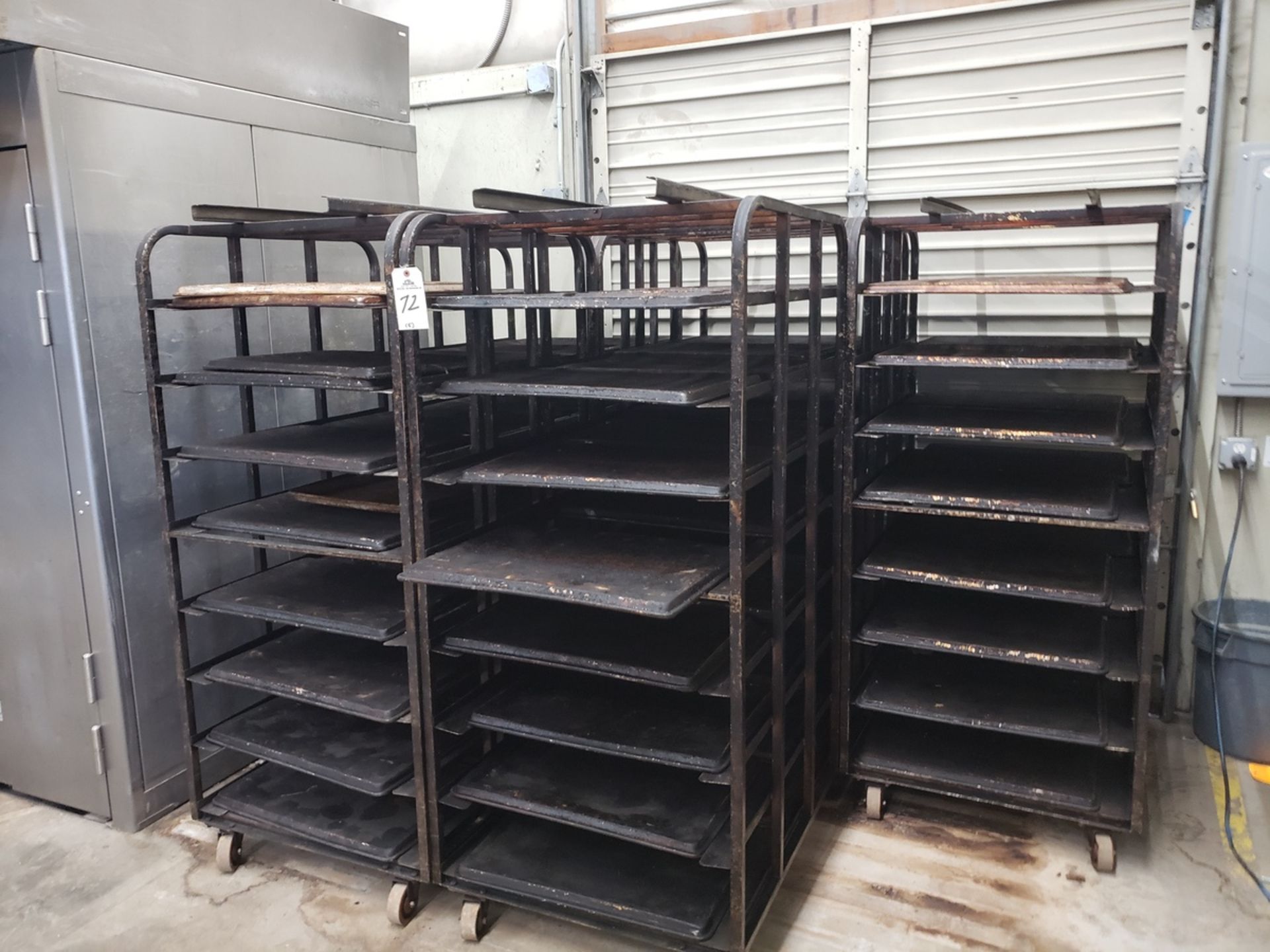 Lot of (5) Bakery Oven Racks, 28.5" W x 70" T, 7.5" Tier Hight, 8 Tier | Rig Fee: $100