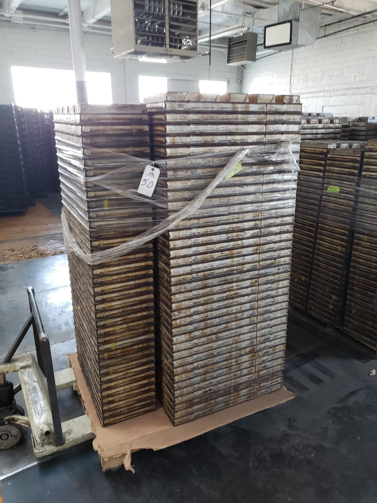 Lot of approx. 140 4 1/2" X 12" 5 Strap Bread Baking Pans | Rig Fee: $100