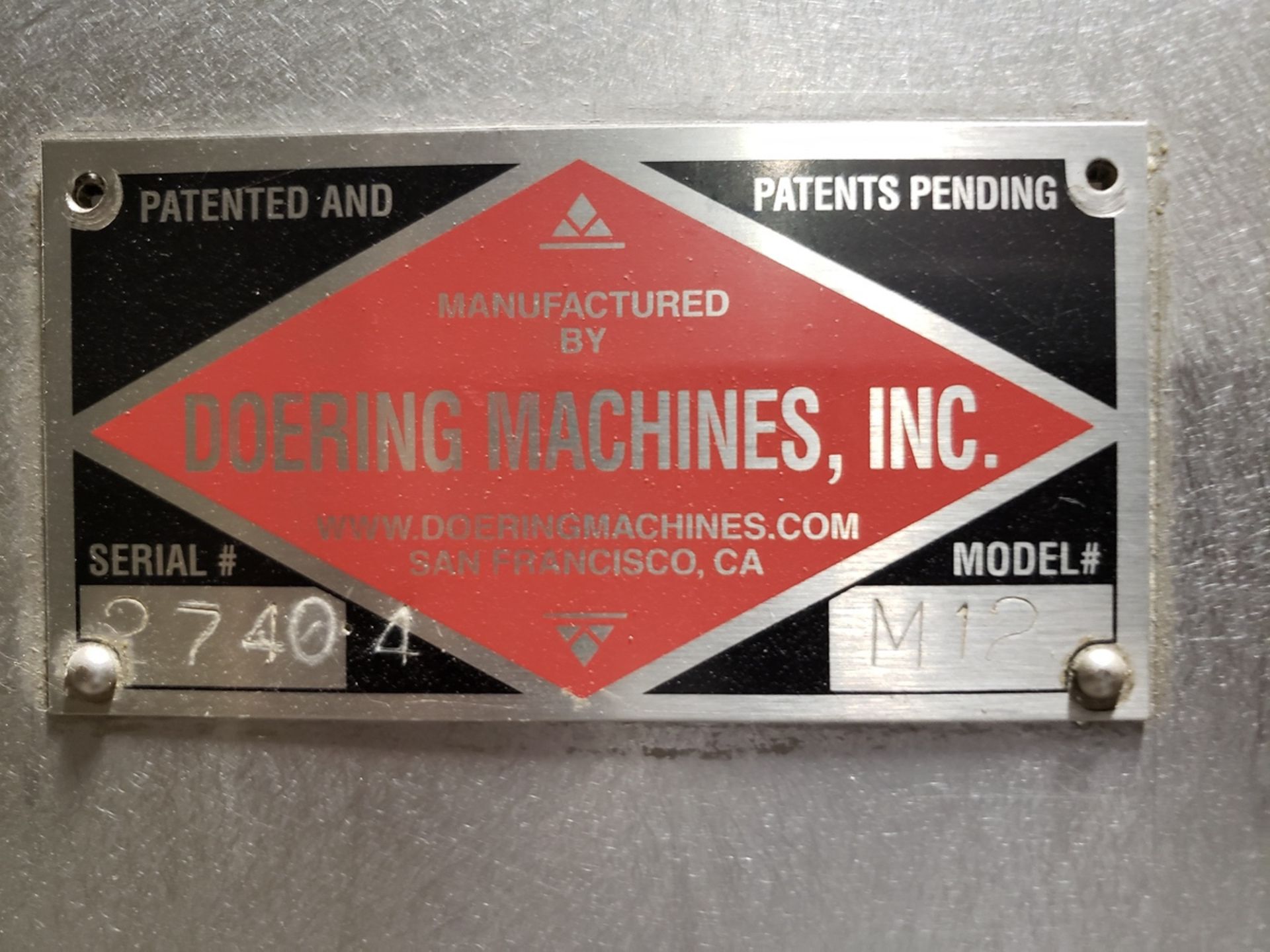 Doering Dough Sheeting Line, M# M12, S/N 27404 | Rig Fee: $250 - Image 2 of 4
