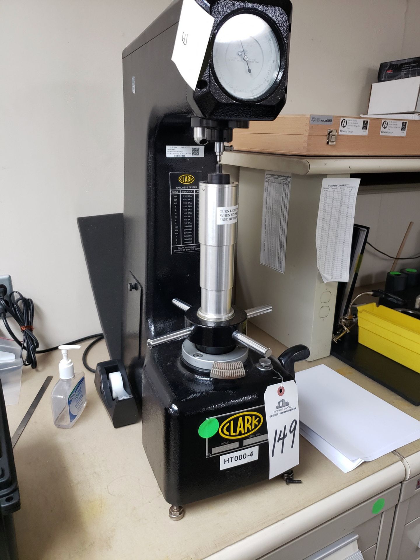 Clark Hardness Tester | Required Rigging and Loading Fee for Simple ...