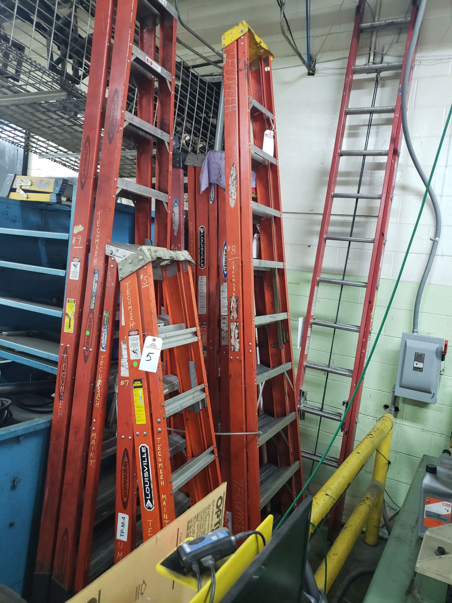 Lot of Step & Extension Ladders | Rig Fee $35