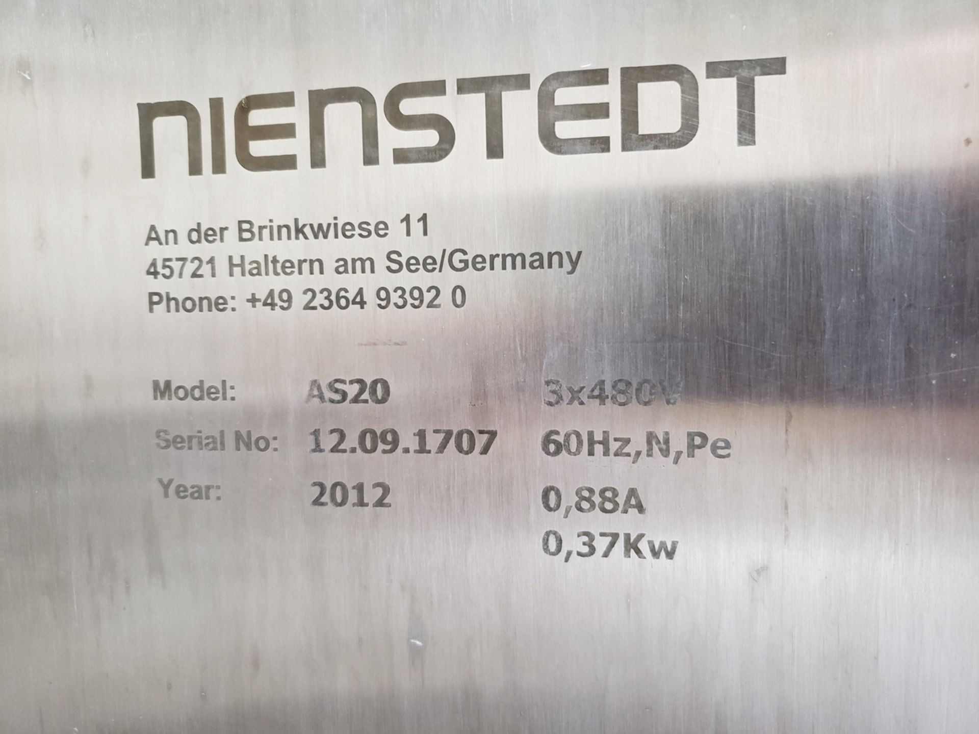 Nienstedt Box Stripper, M# AS20, S/N 12.09.1707 - Subj to Bulk | Rig Fee: $3300 - Image 3 of 6