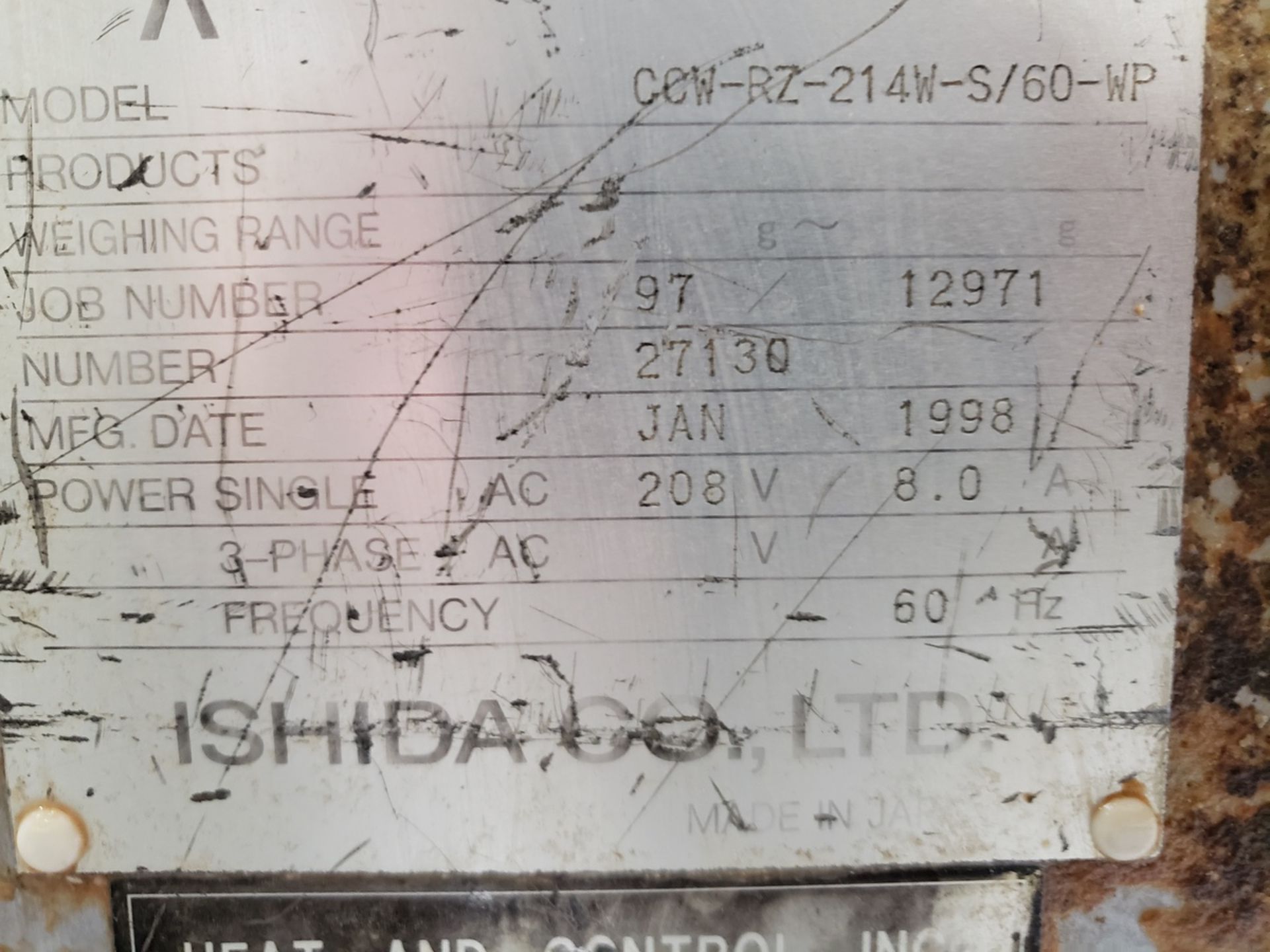 Ishida 14-Head Dimple Bucket Multi-Head Scale, M# CCW-RZ-214W-S/60-WP, S/N 27130 | Rig Fee 3000 Skid - Image 2 of 4