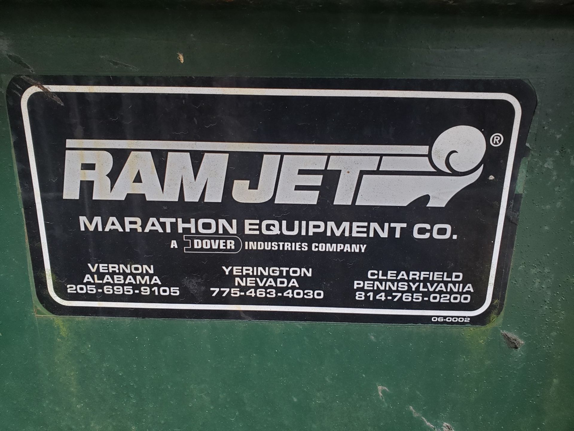 Marathon Waste Compactor, M# Ram Jet RJ-225-VL, S/N 129682, Onboard Hydraulics, N | Rig Fee: $1800 - Image 2 of 4