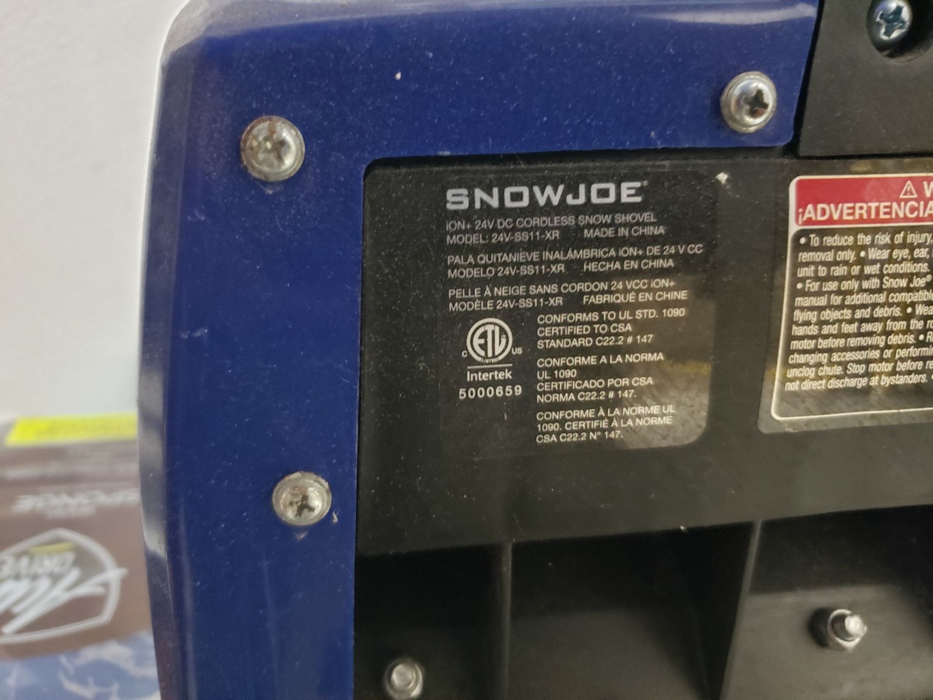 Snowjoe Rechargeable Snow Blower | Rig Fee: $50 - Image 2 of 2