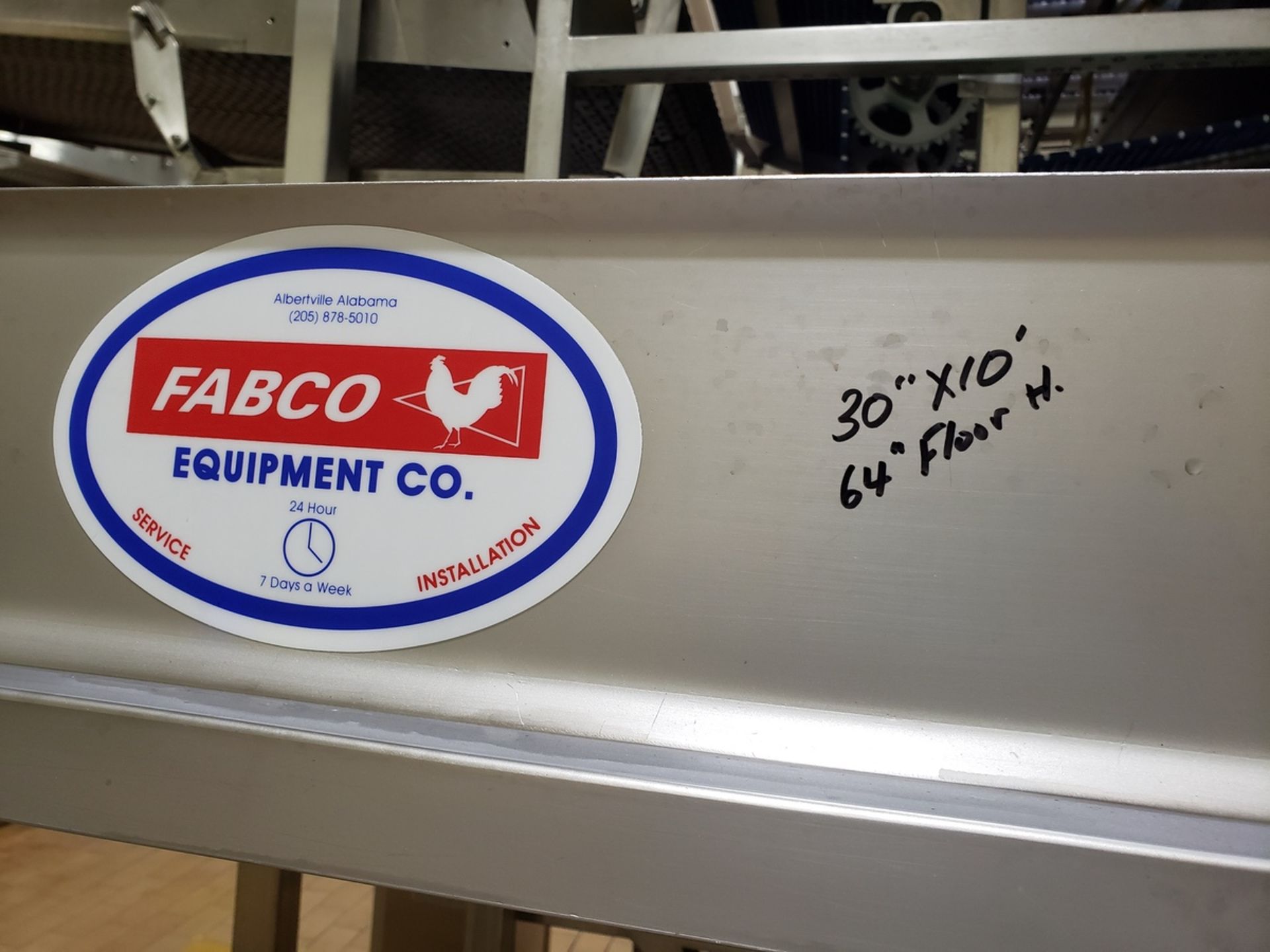 Fabco Stainless Steel Work Platform, 30" X 10', 64" Floor Height, W/ Stair | Rig Fee: $250 - Image 2 of 2