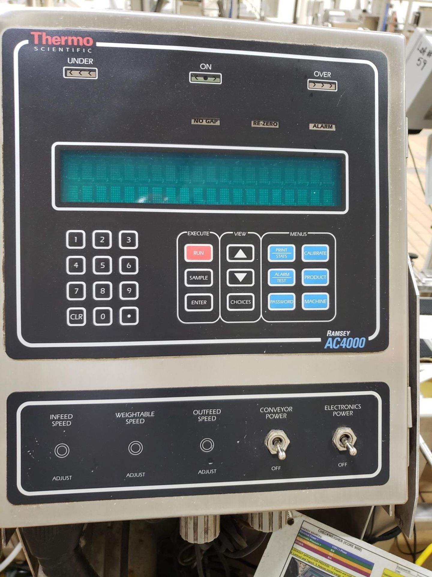 Thermo Scientific Check Weigher, M# Ramsey AC4000, 18" X 32" Belt | Rig Fee: $350 - Image 3 of 3