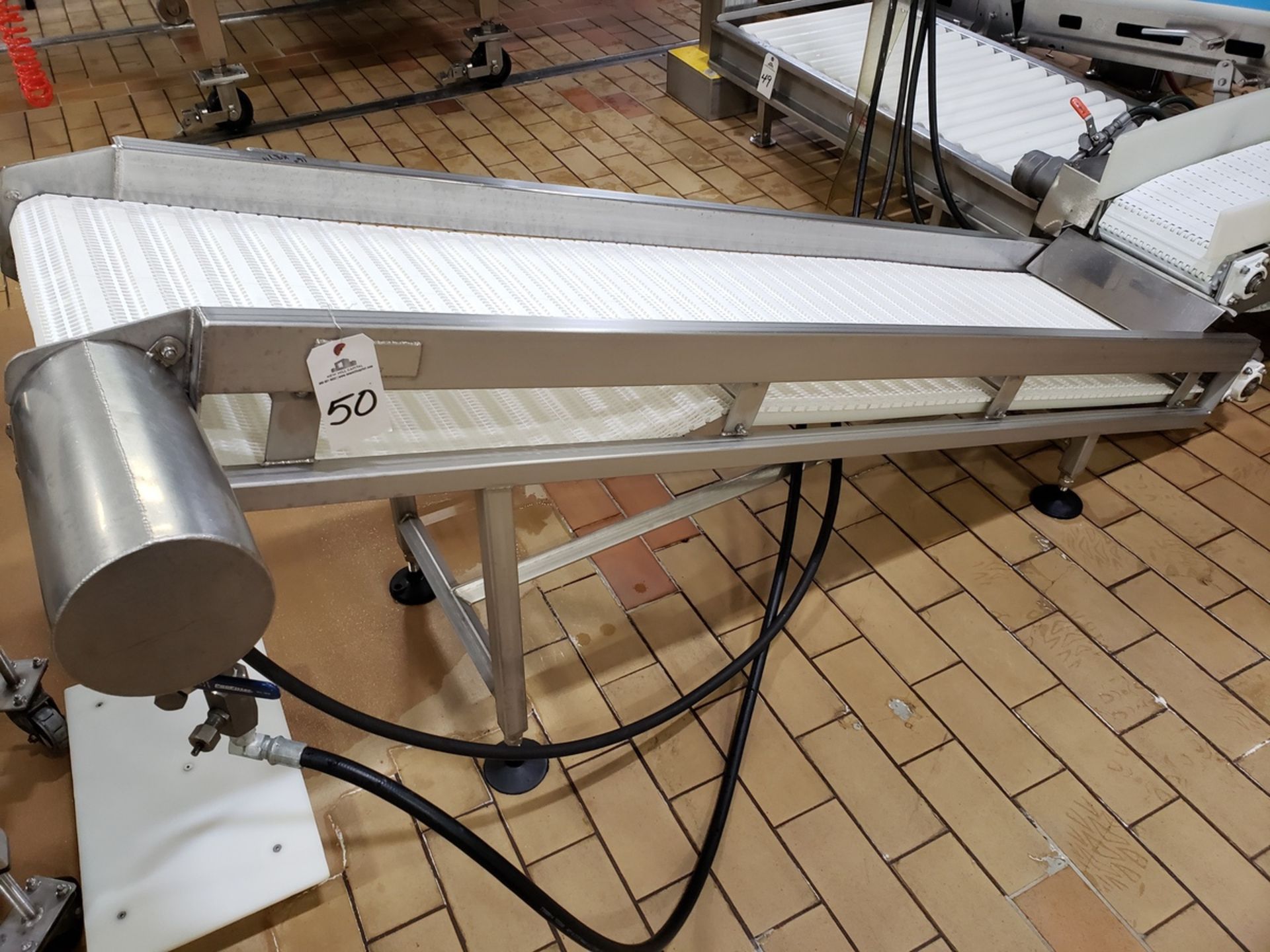 Inclined Belt Conveyor Section, 16" X 87" | Rig Fee: $75