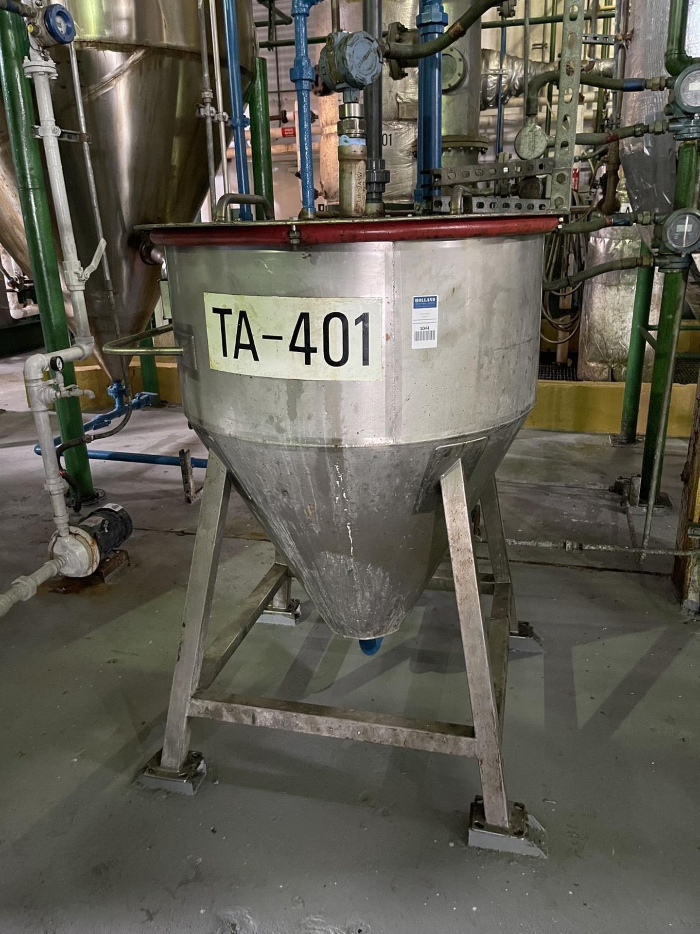 Palm Oil Stainless Steel Tank, 100-Gal, 965mm L x 965mm W x 889mm H, - Subj to Bulk | Rig Fee $200