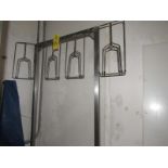 Lot (1) Stainless Steel Inspection Rack, 4 Hangers , (1) with 2 Hangers | Rig Fee: $75