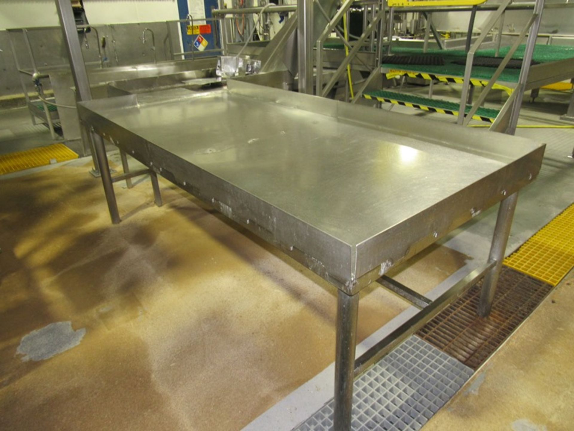 Stainless Steel Inspection Table, 45" W X 92" L with 24" W X 7' L weldment | Rig Fee: $75