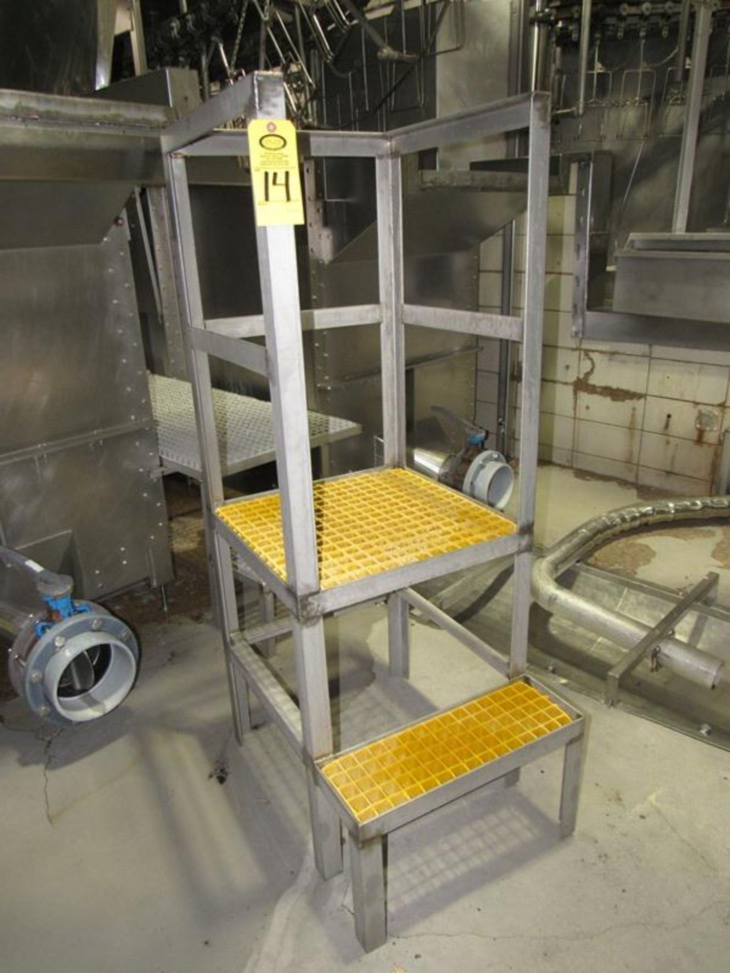 Lot (4) Stainless Steel Platforms with chemgrate tops and steps | Rig Fee: $75 - Image 3 of 6