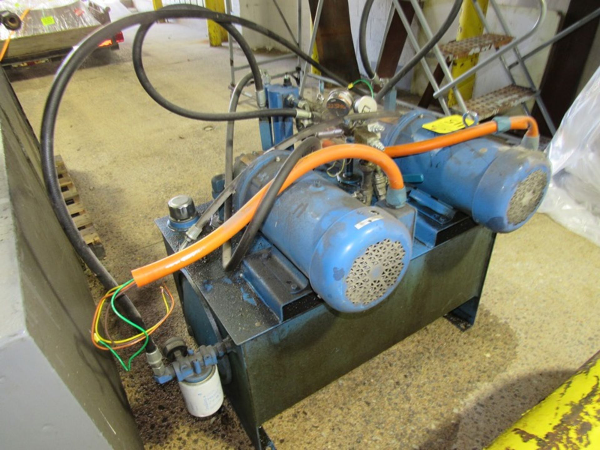 Hydraulic Power Pack, 2' W X 3' L X 14" D reservoir, (2) 5 h.p., 230/460 volts moto | Rig Fee: $75 - Image 2 of 2