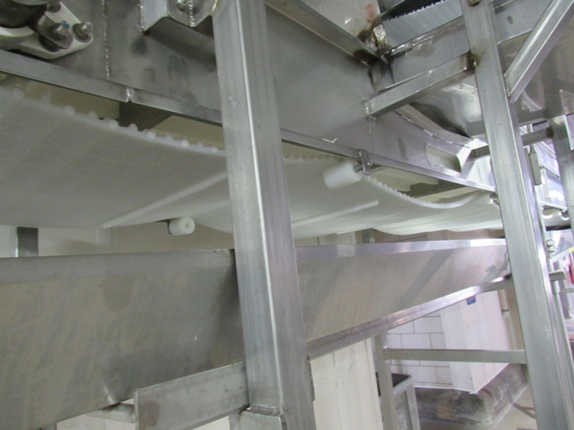 Stainless Steel Conveyor, 24" W X 62' L X 11' T plastic belt, stainless steel 3 pha | Rig Fee: $900 - Image 2 of 5