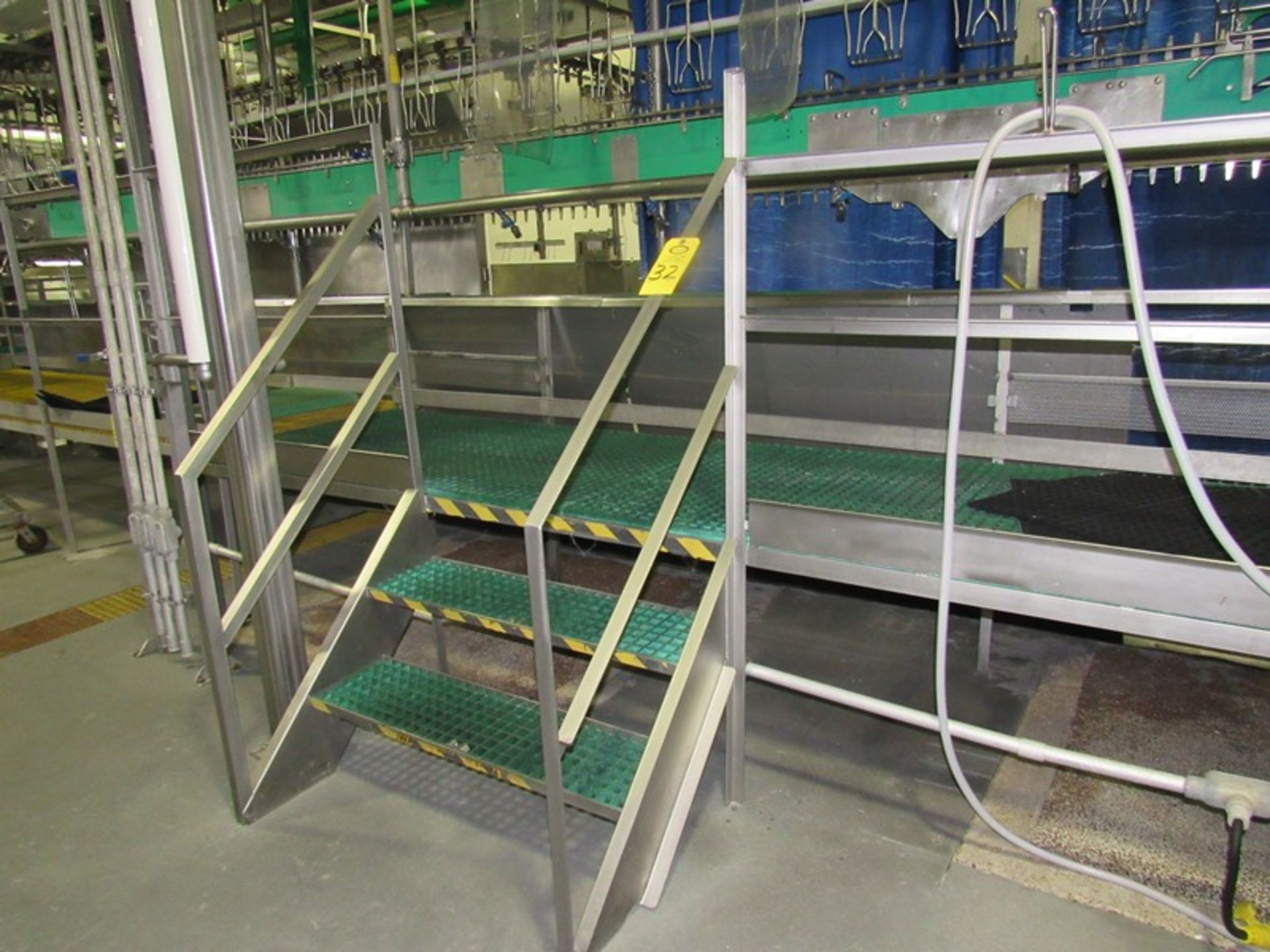 Stainless Steel Work Platform, 44" W (6' wide with stairs) X 25' L X 28" T, 6' tall | Rig Fee: $225 - Image 2 of 3