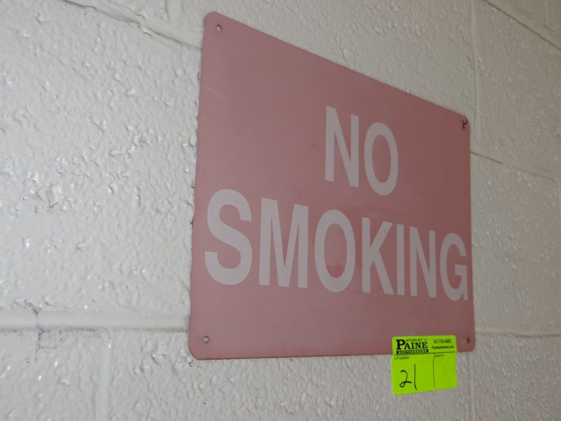 (1) No Smoking Sign