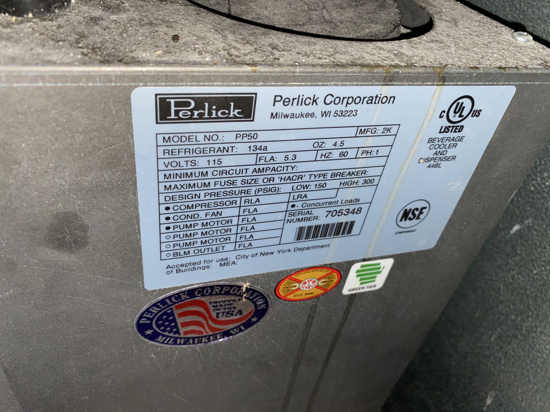 Perlick #PP50 Air-Cooled Power Pak For Poly Coolant Lines - Image 3 of 3