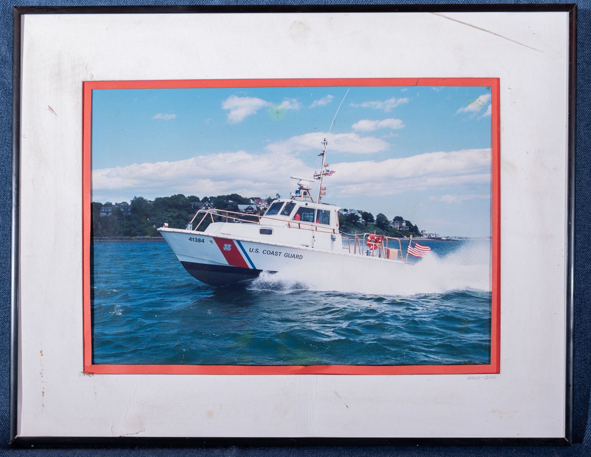 Framed Photo Coast Guard Boat #413884 14"x8"