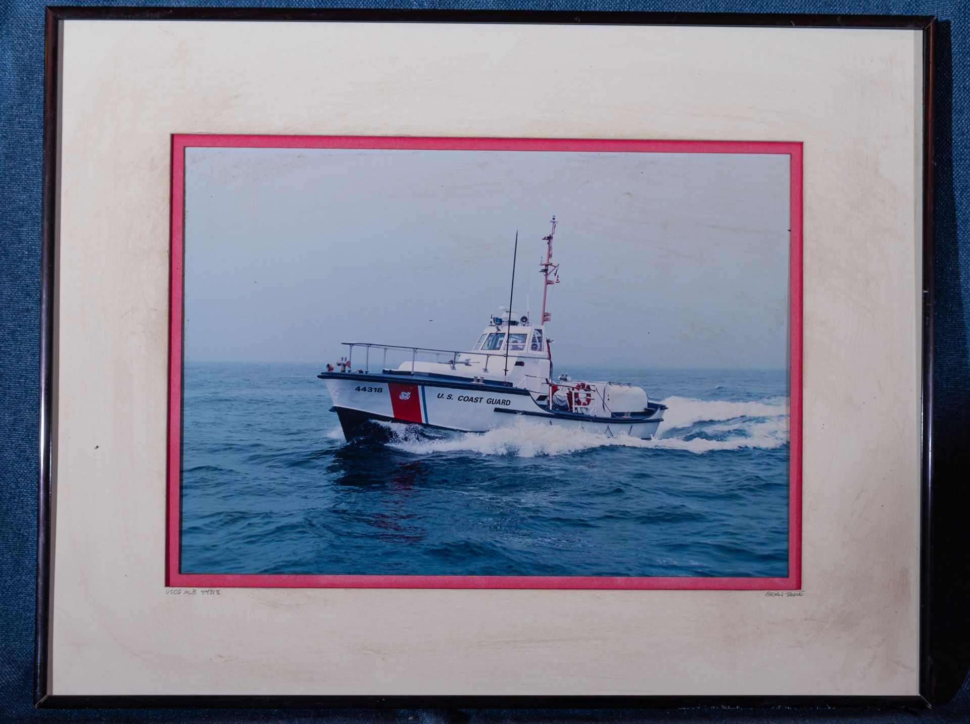 Framed Photo of Coast Guard Boat 18"x15"