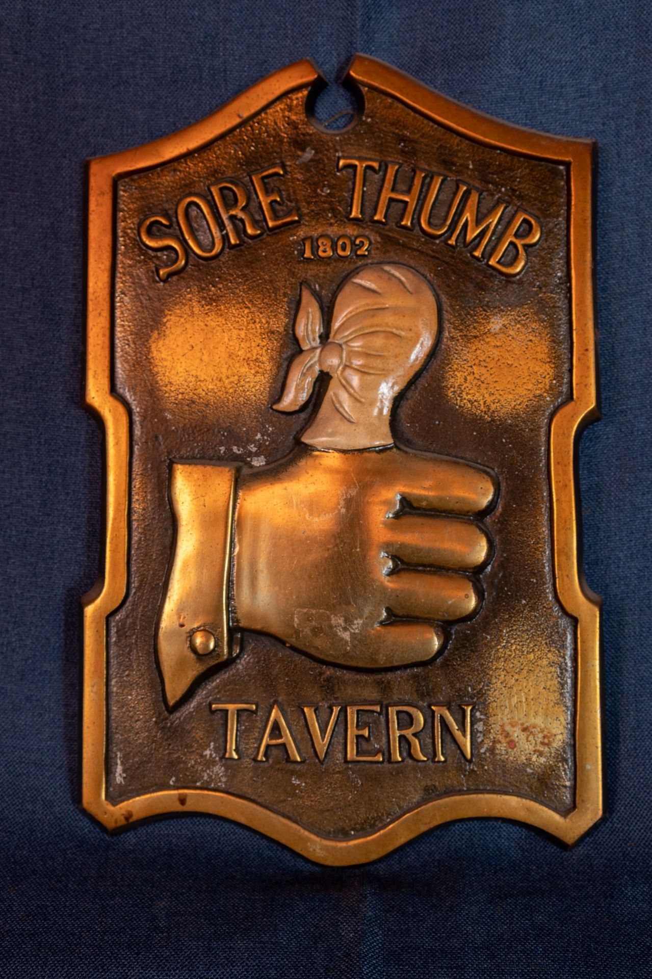 Sore Thumb Tavern Metal Sign