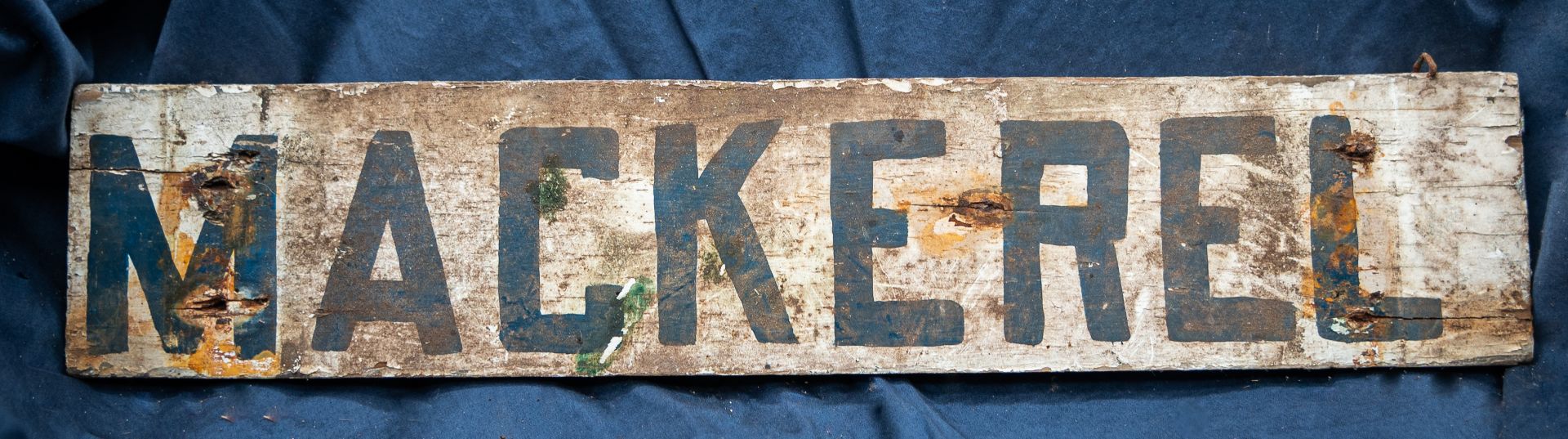 Mackerel/Weaks Wood Sign 20"x4"