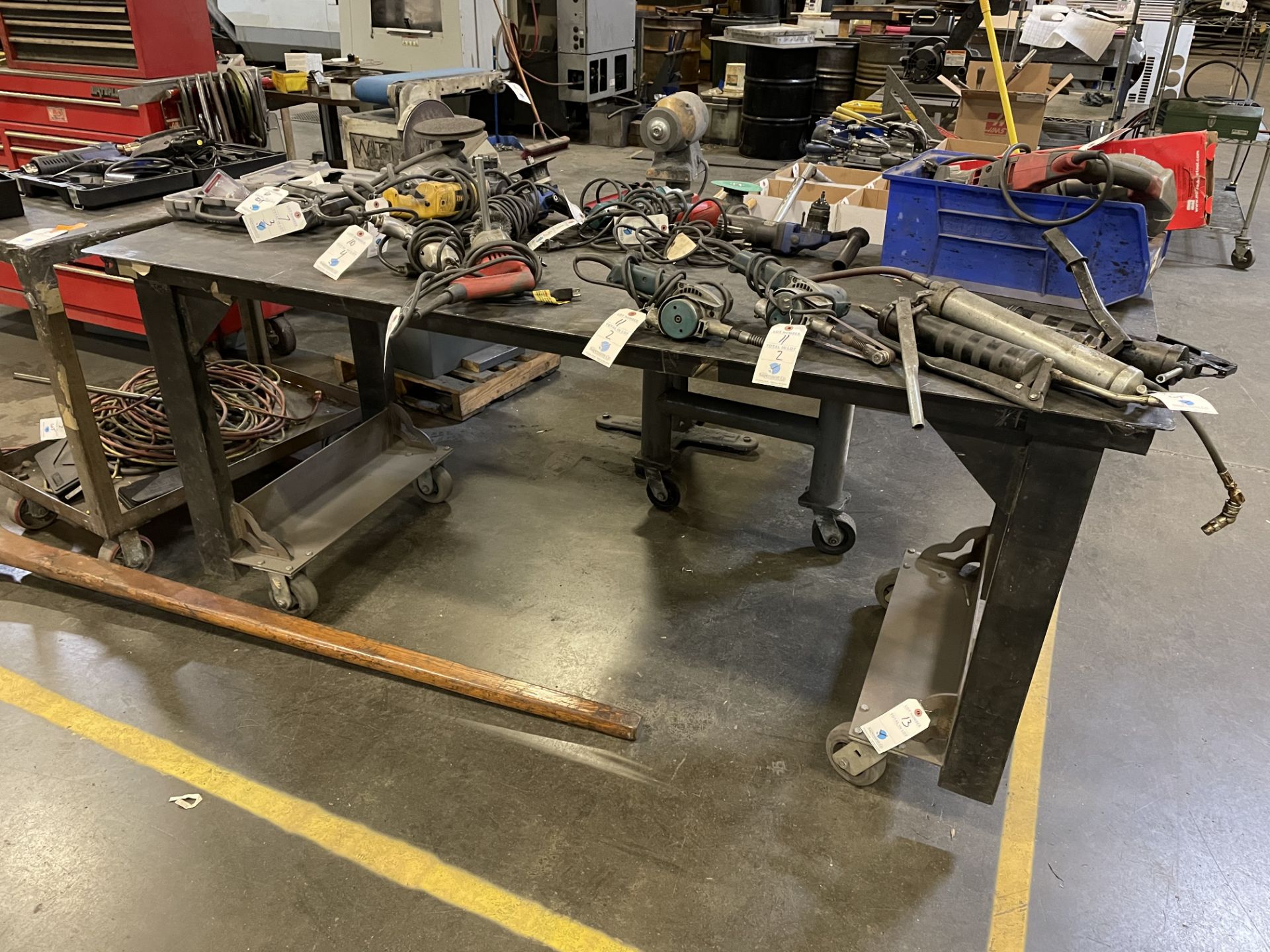 All Steel Rolling Fabrication Table 82" x 32"