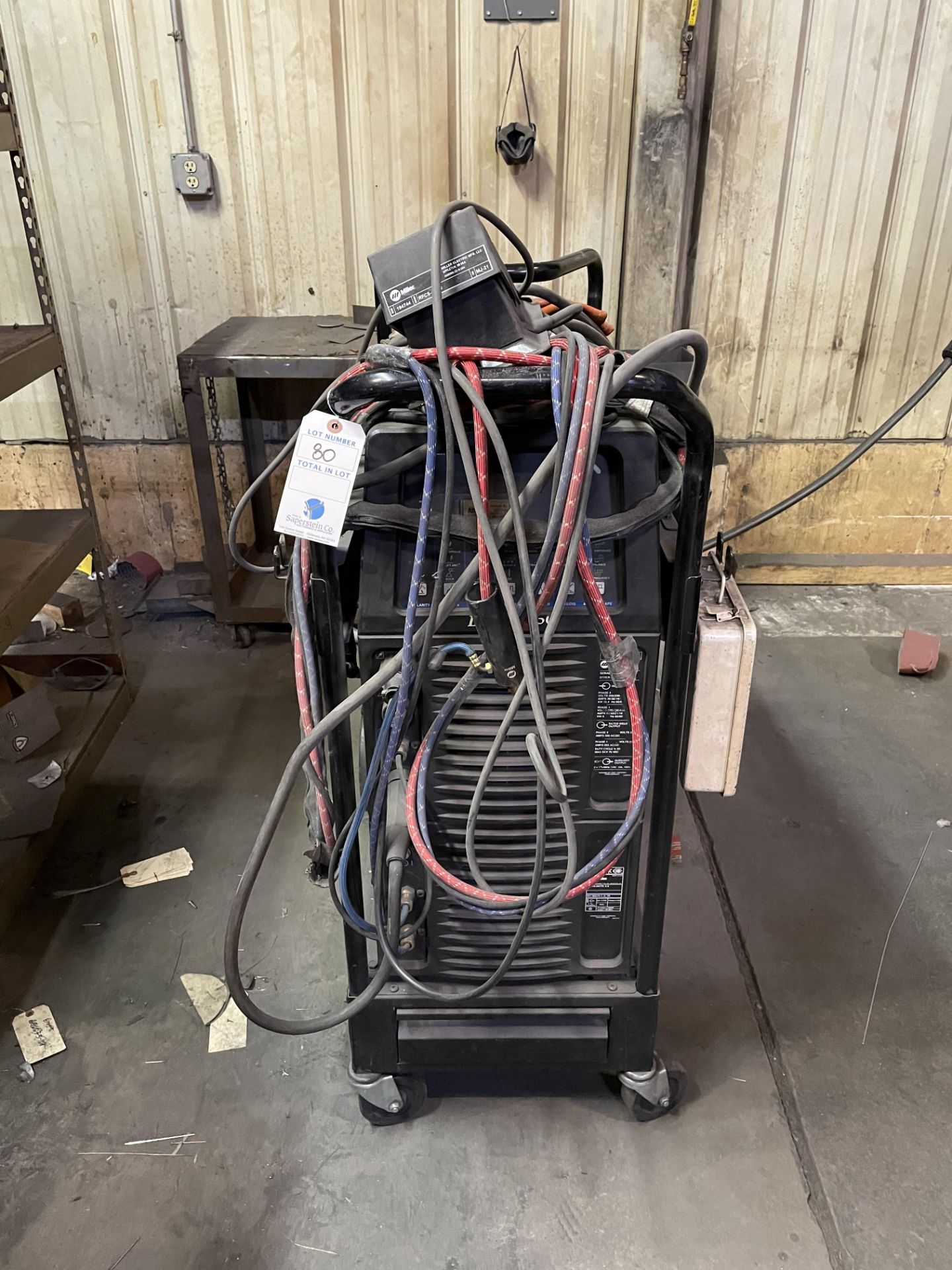 Miller Dynasty 350 Tig Welder, 50/60Hz, S/N: MB490318L, Input w/Cart & Foot Pedal