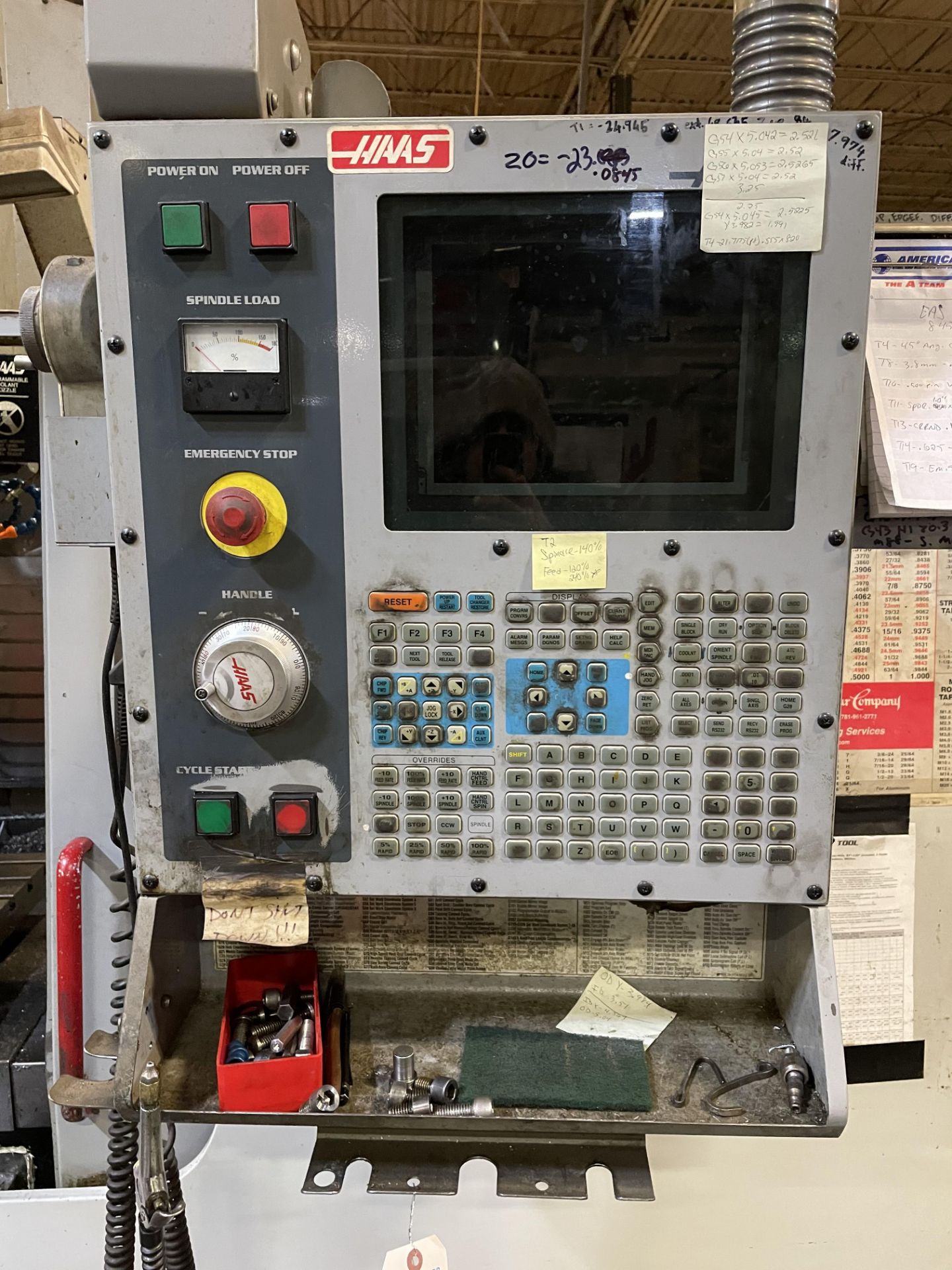 2002 Haas Model VF5B/40, 20 HP, CNC VMC #VOP-D, 52"x23" Table, 24 Tool Holder, 4th Axis, SEE DESC. - Image 4 of 5