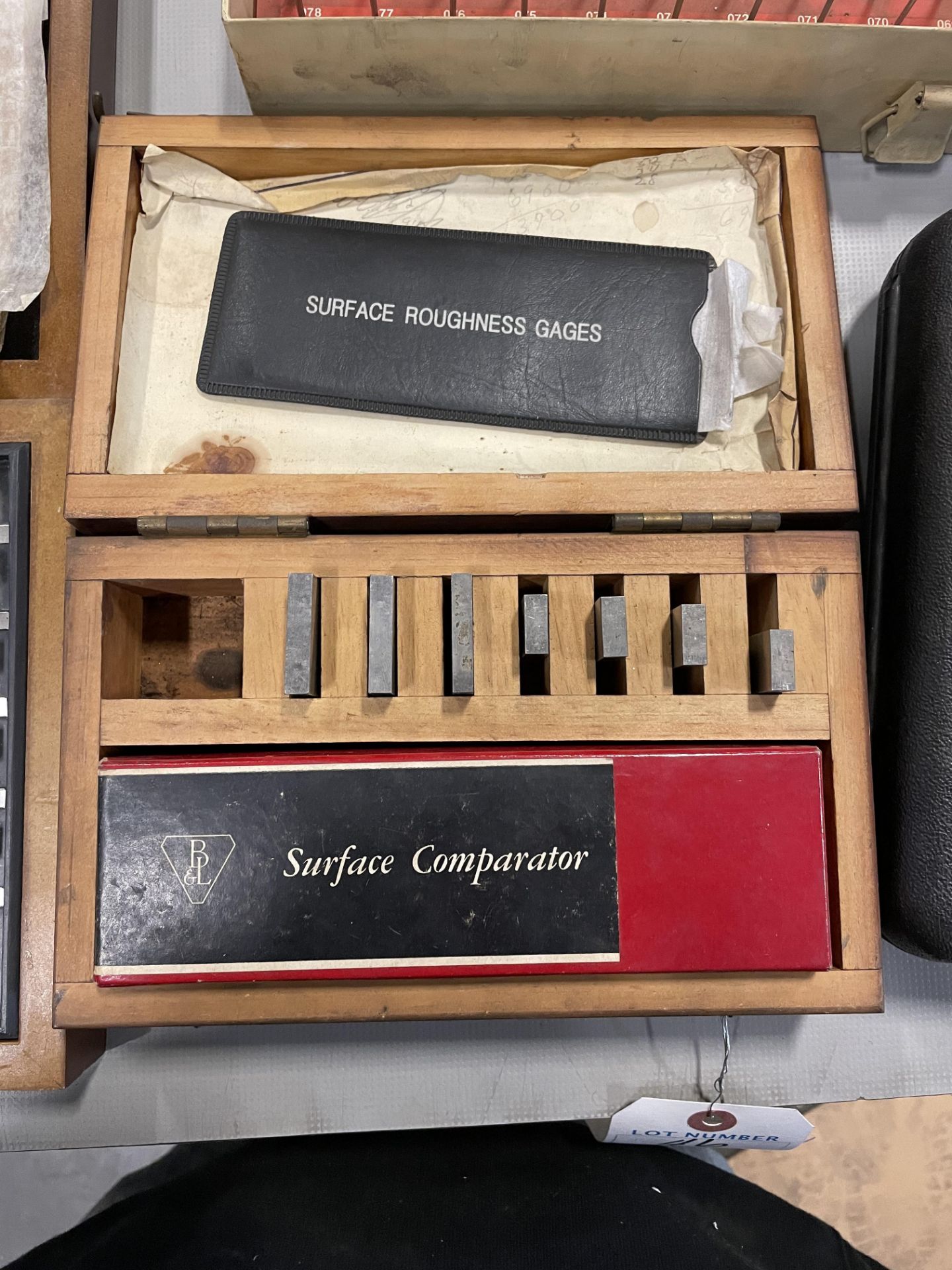 Block Gauge Set w/Surface Roughness Gauge & Surface Comparitor (Missing Some Pieces)