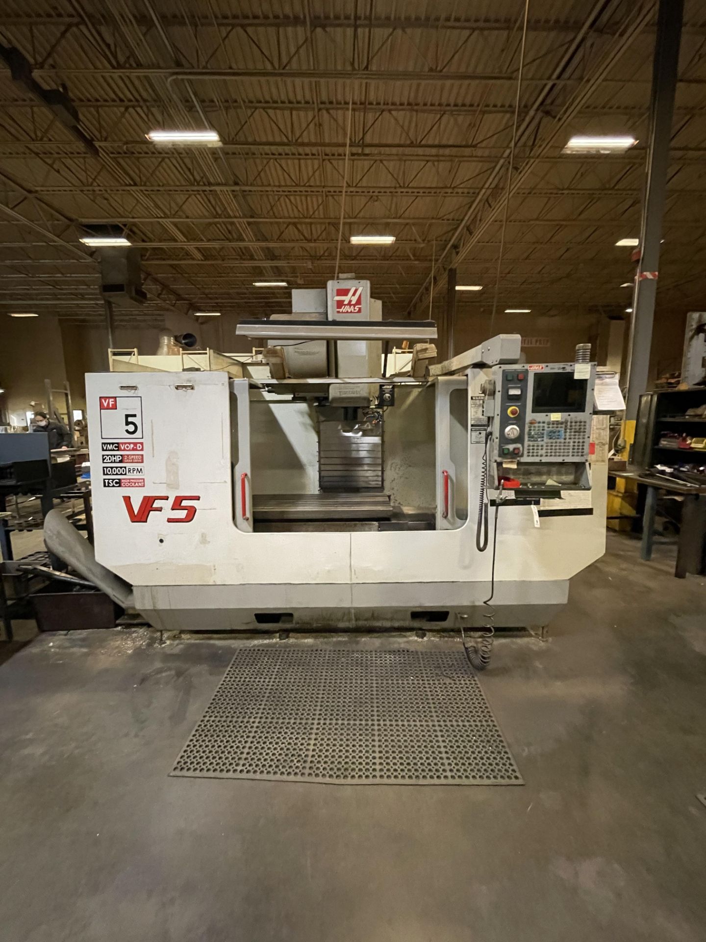 2002 Haas Model VF5B/40, 20 HP, CNC VMC #VOP-D, 52"x23" Table, 24 Tool Holder, 4th Axis, SEE DESC. - Image 2 of 5