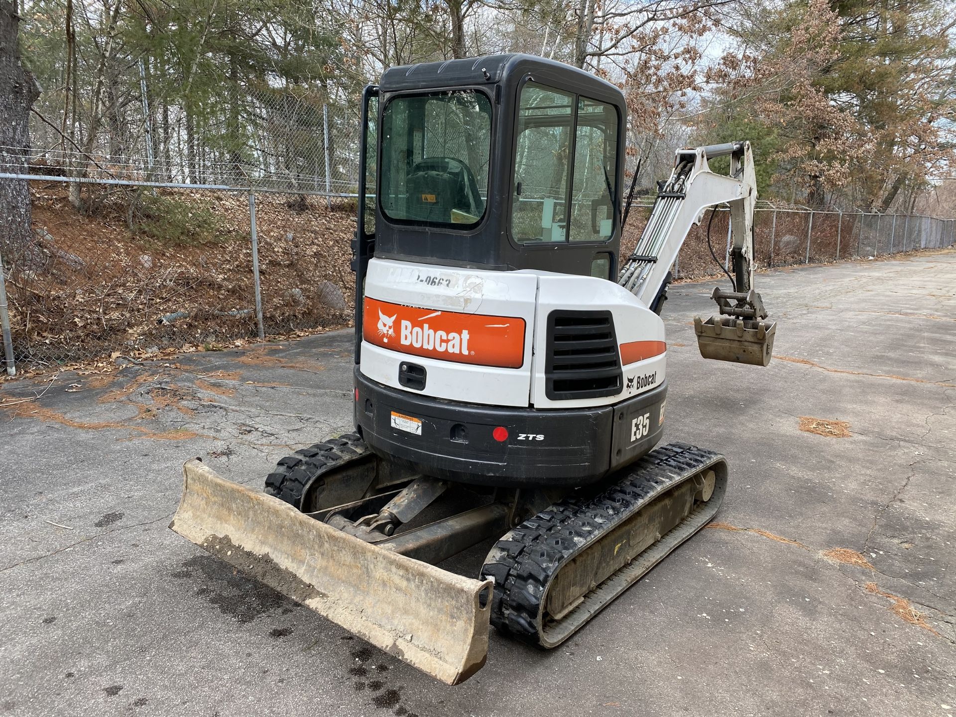 2013 Bobcat E35 Mini Excavator, Thumb Bucket, Pusher Blade, Tracks, Enclosed Cab, 1799 Hours, SN # A - Image 5 of 7